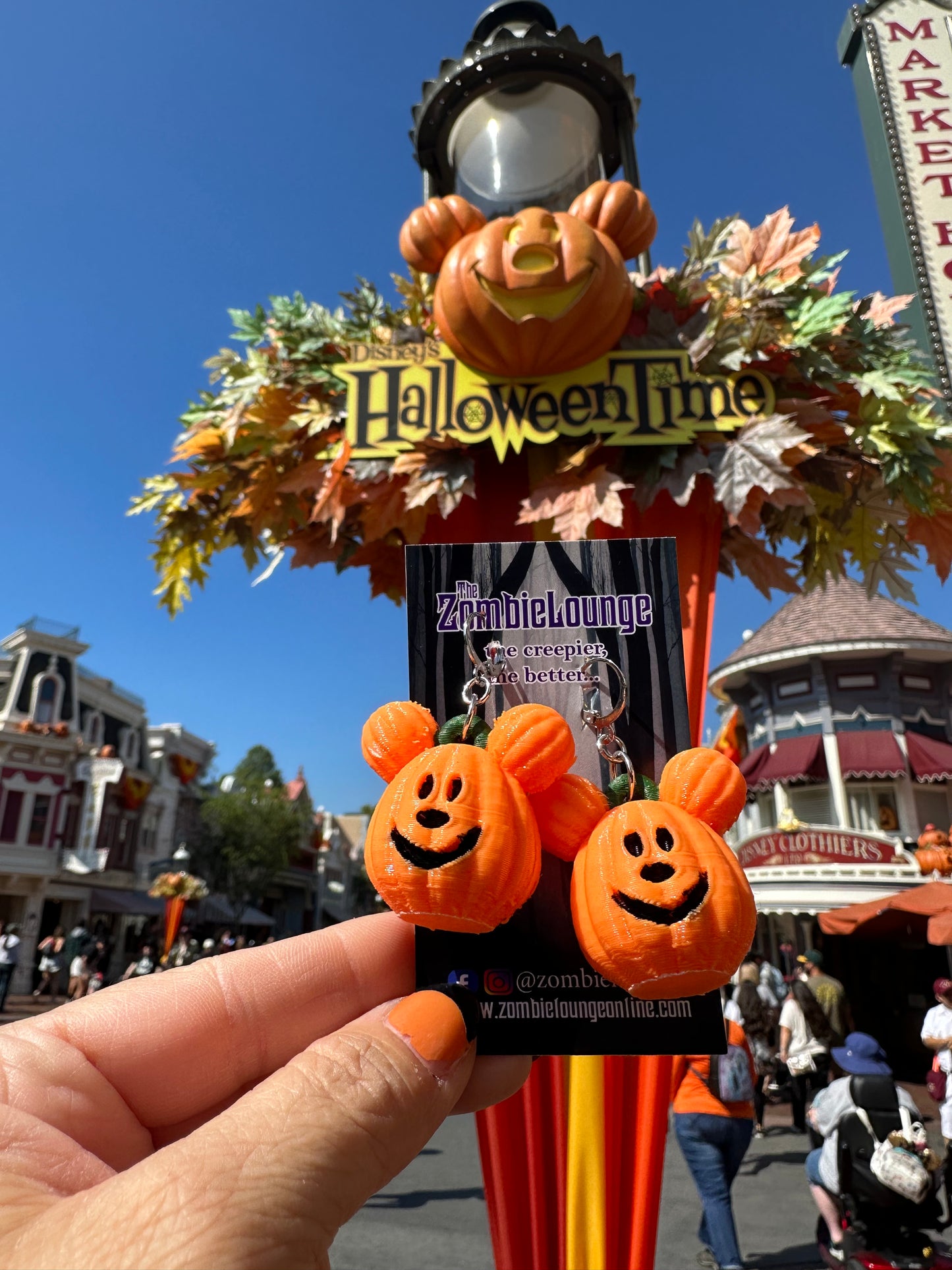 Halloween Pumpkin Mouse Earrings