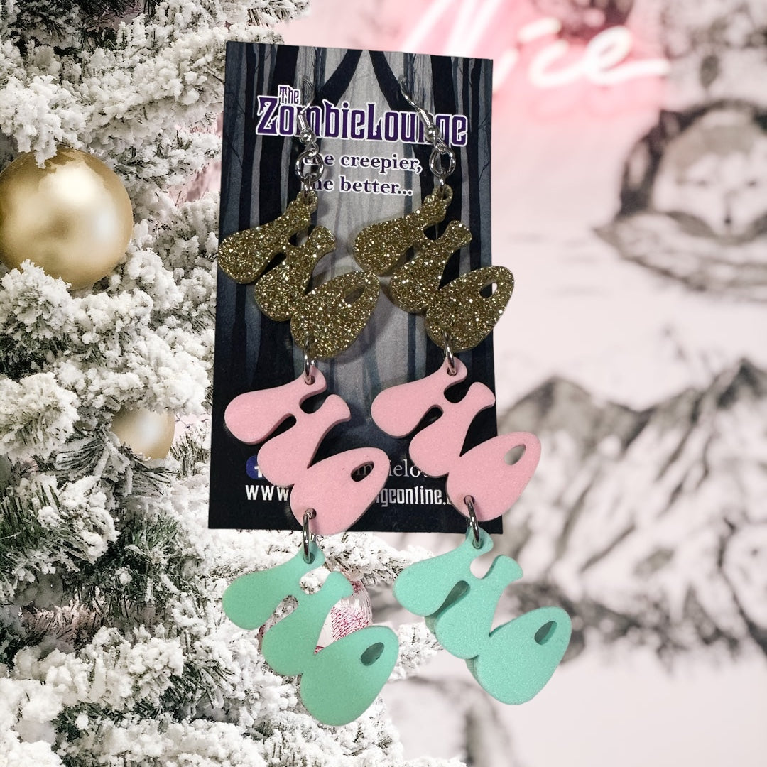 Pastel Christmas Earrings