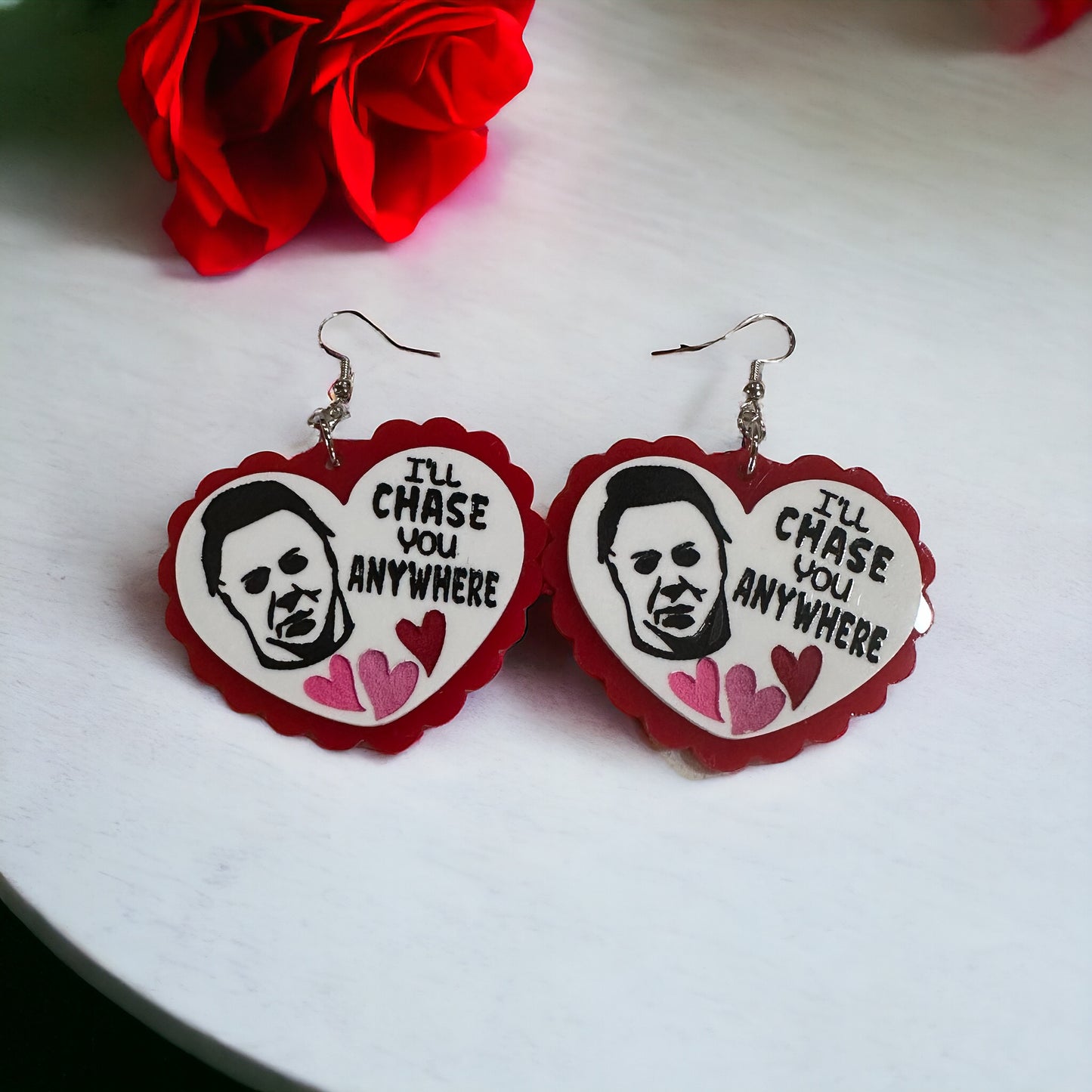 Horror Movie Valentine Earrings