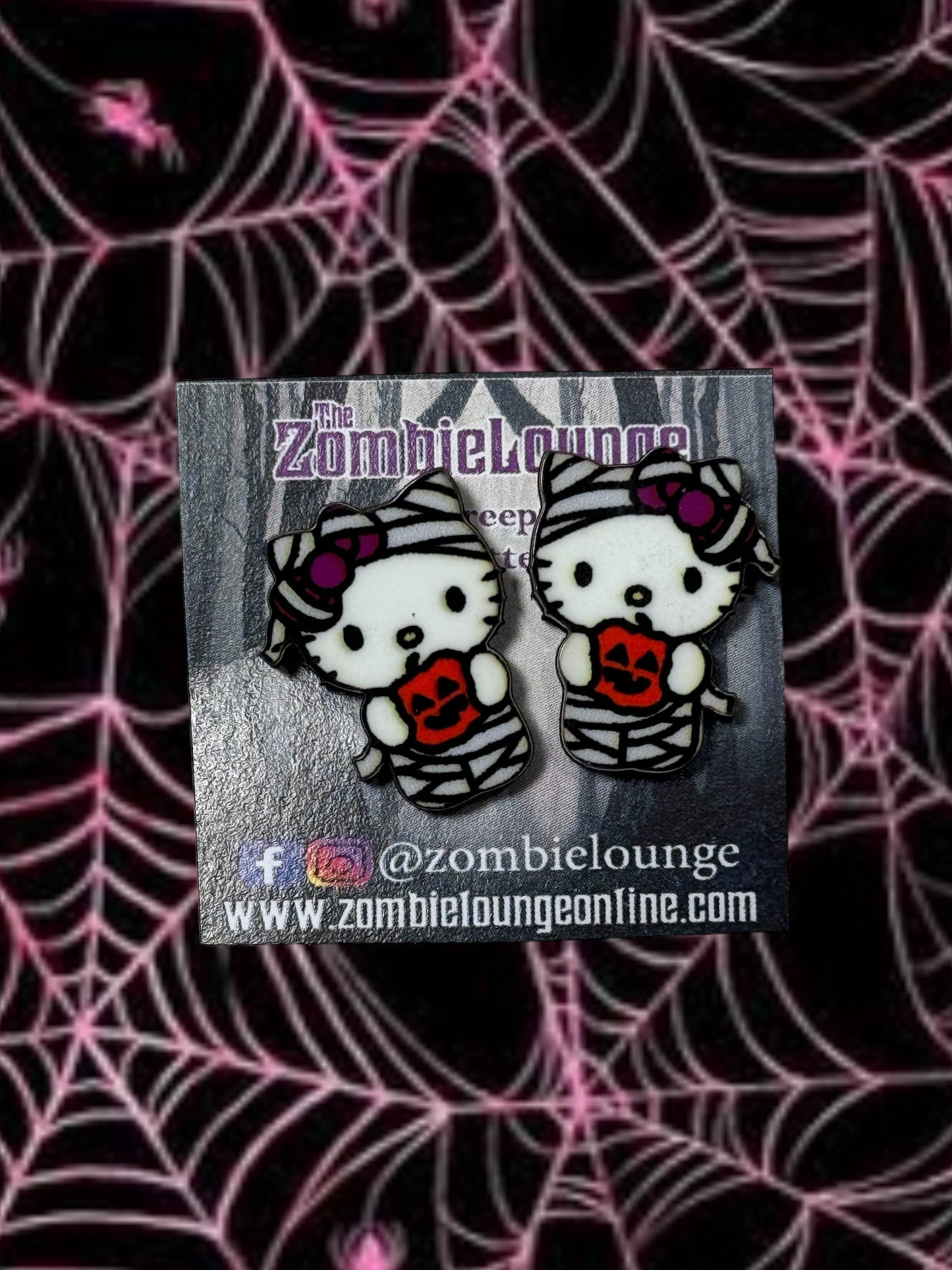 Halloween Kitty Earrings