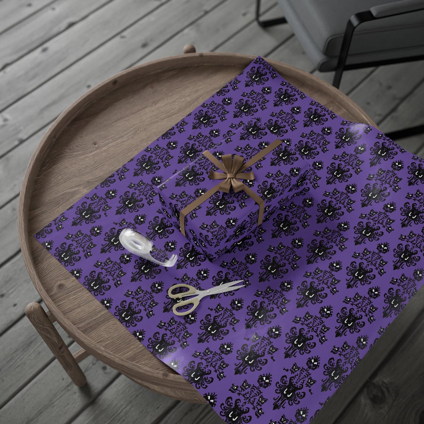 Haunted House Gothic Damask - Wrapping Paper