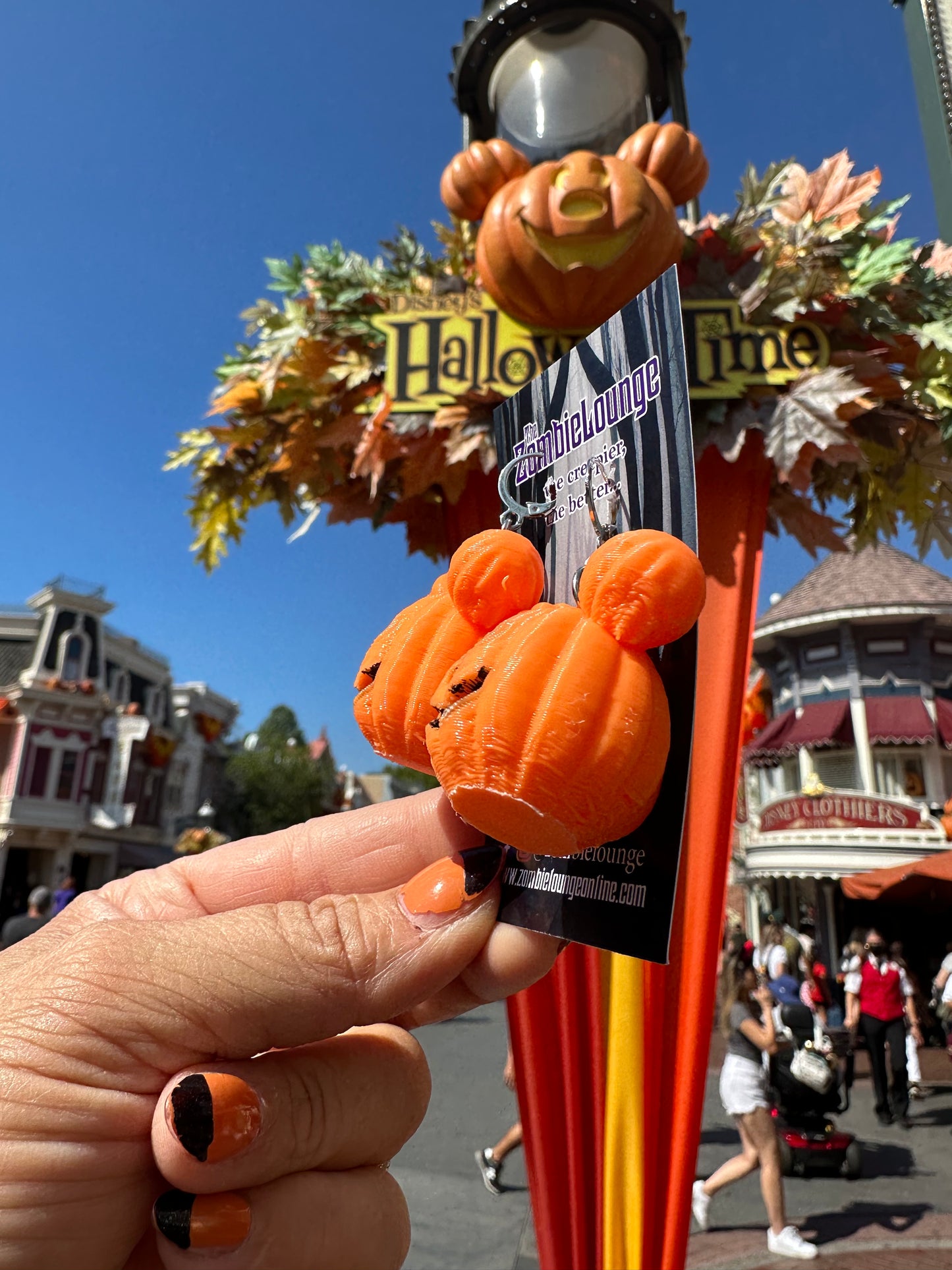 Halloween Pumpkin Mouse Earrings