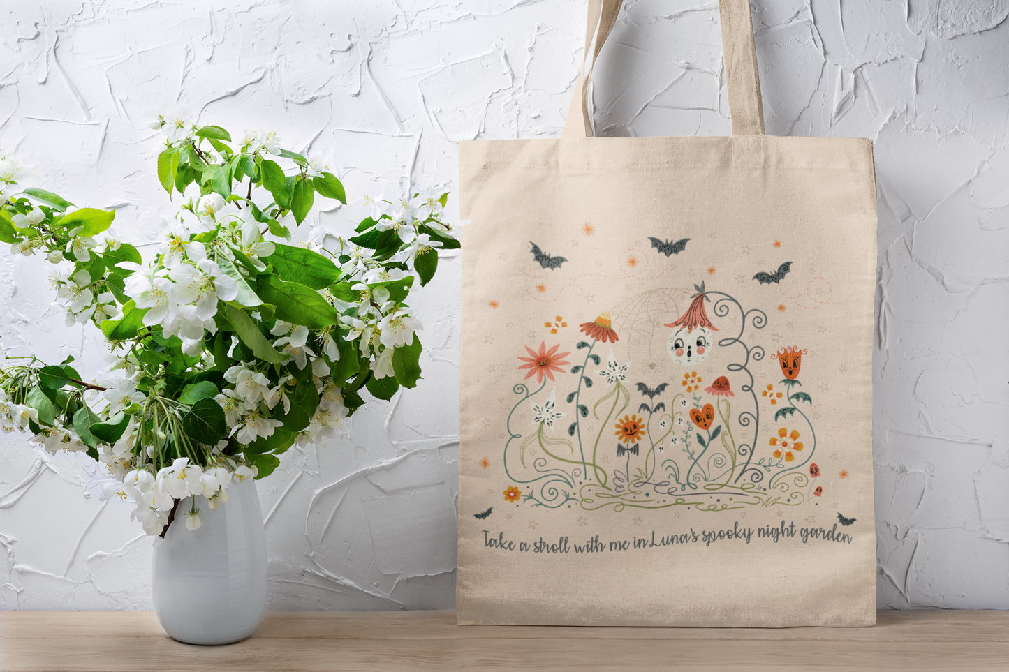 Spooky Luna’s Garden Tote Bag