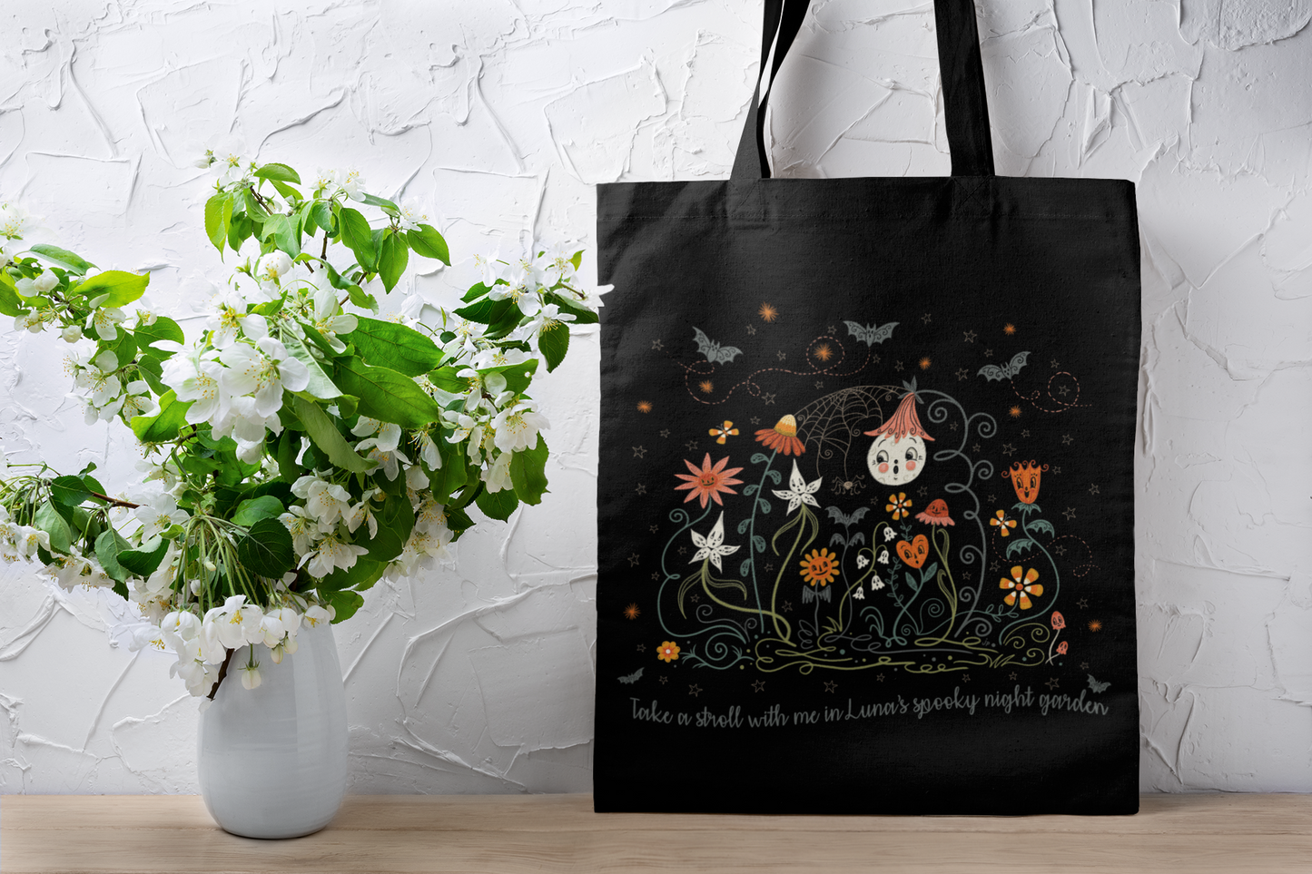 Spooky Luna’s Garden Tote Bag