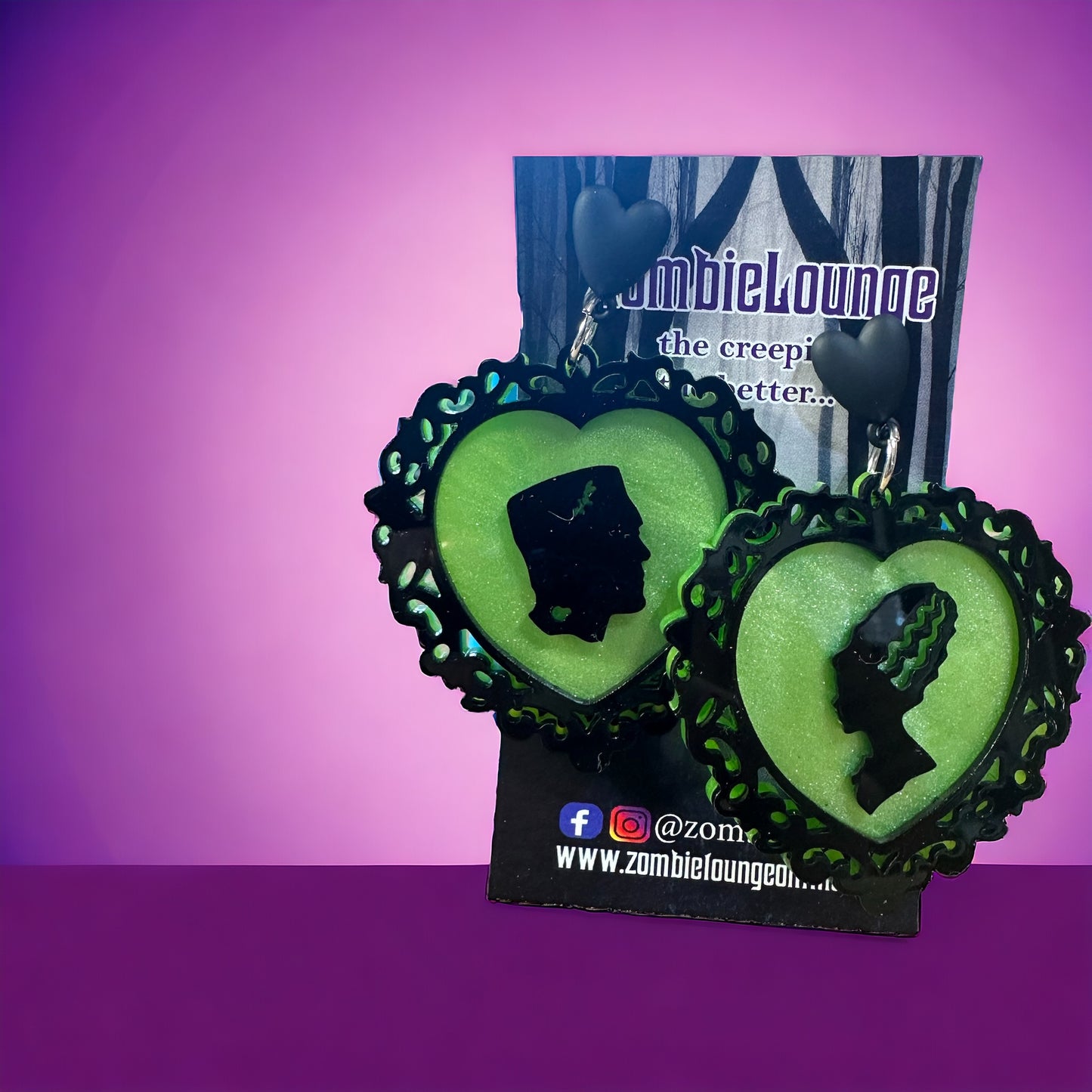 Frankie and Bride Heart Earrings