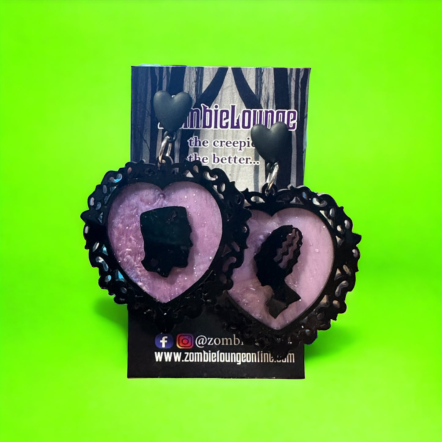 Frankie and Bride Heart Earrings