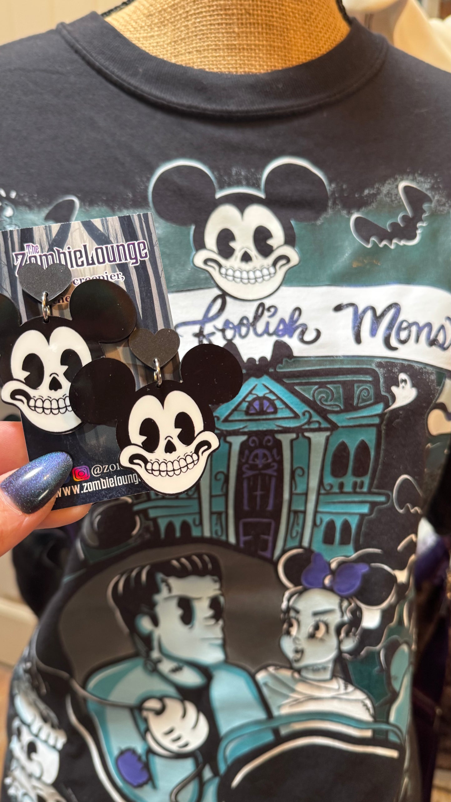 Skully Mouse Earrings