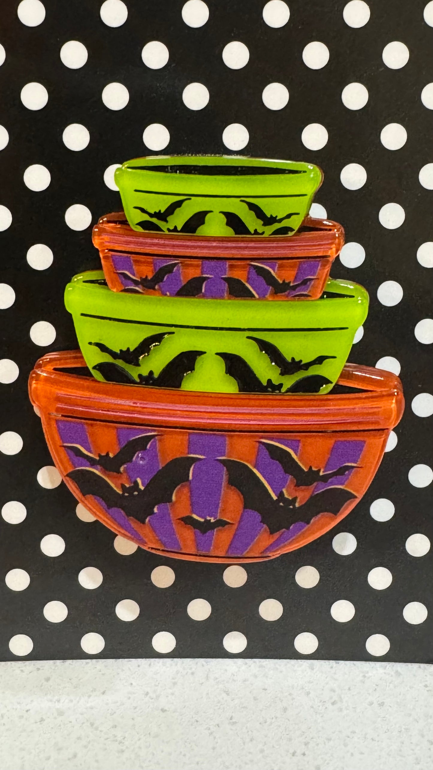 Menacing Mixers Halloween Bowls Brooch