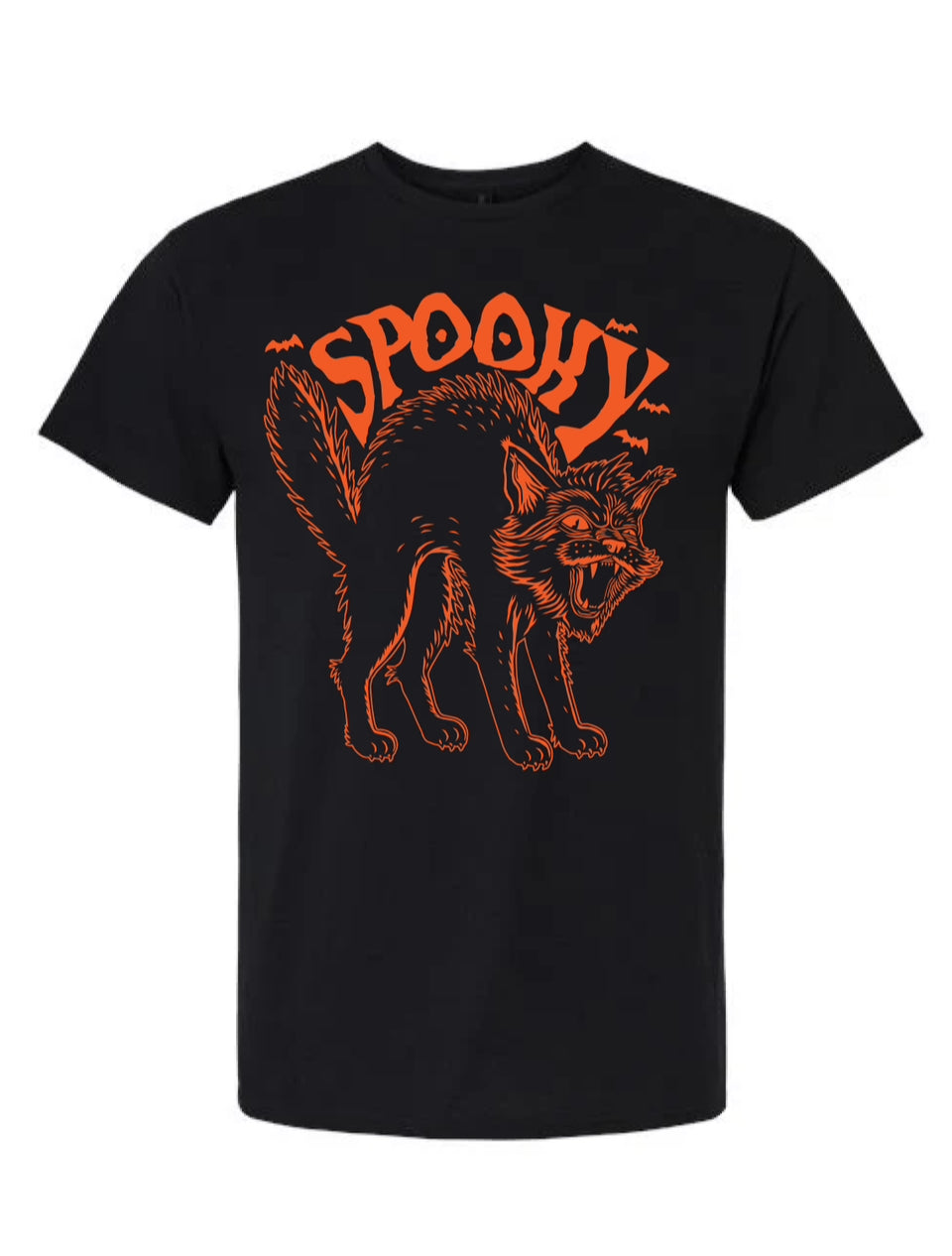 Spooky Cat Orange Shirt