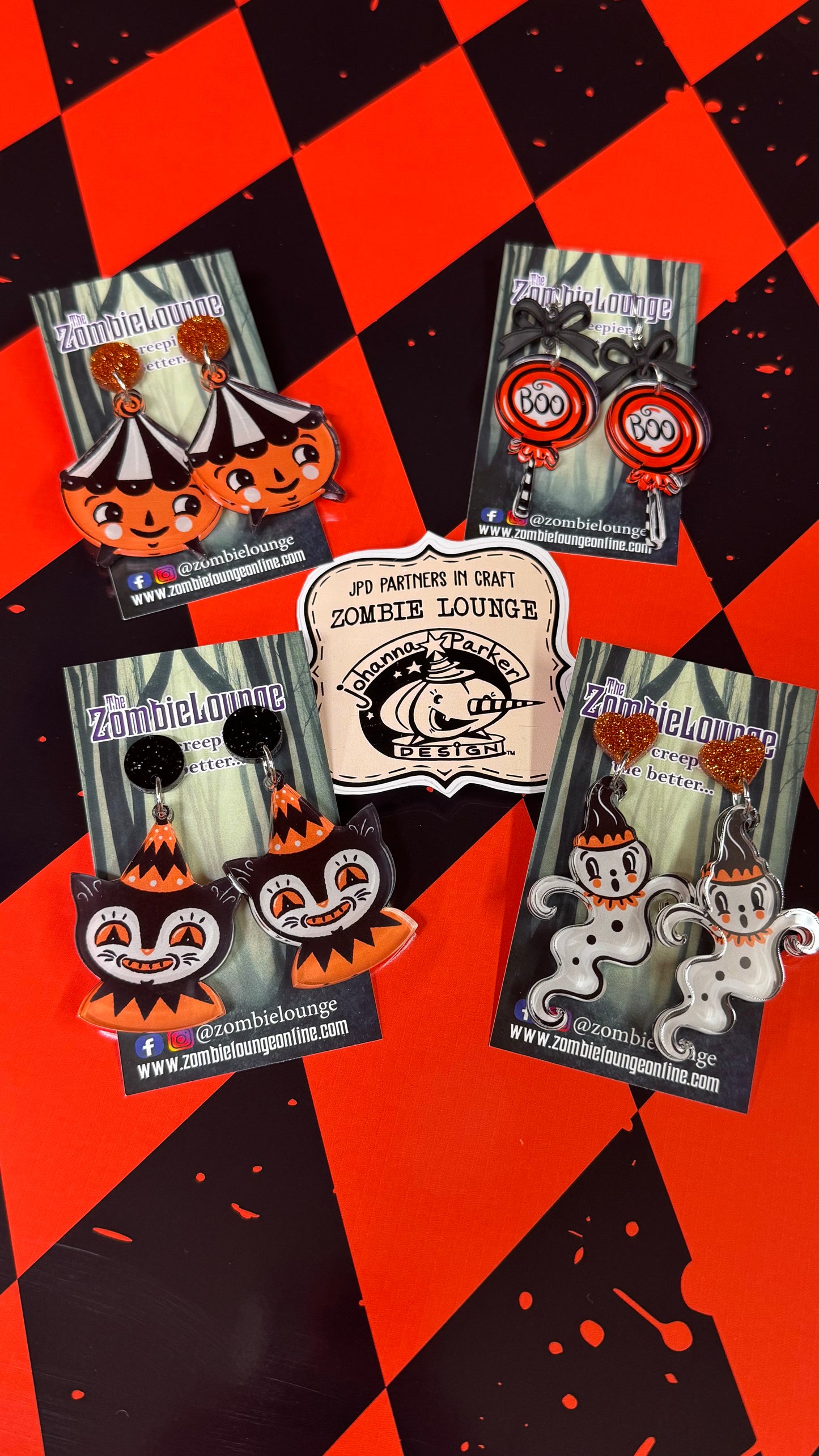 Johanna Parker Design Halloween Carnival Earrings