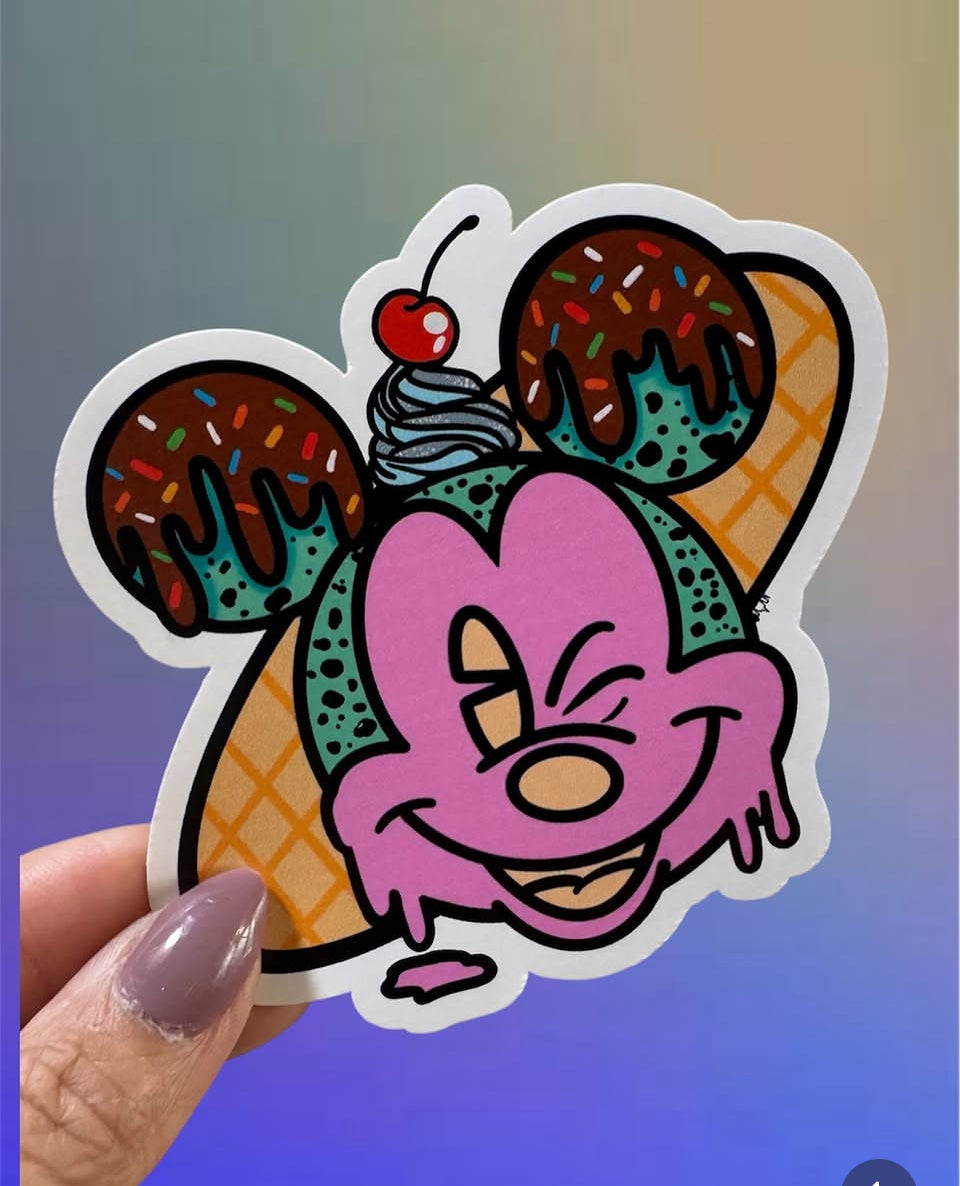 Ice Cream Mouse Sticker