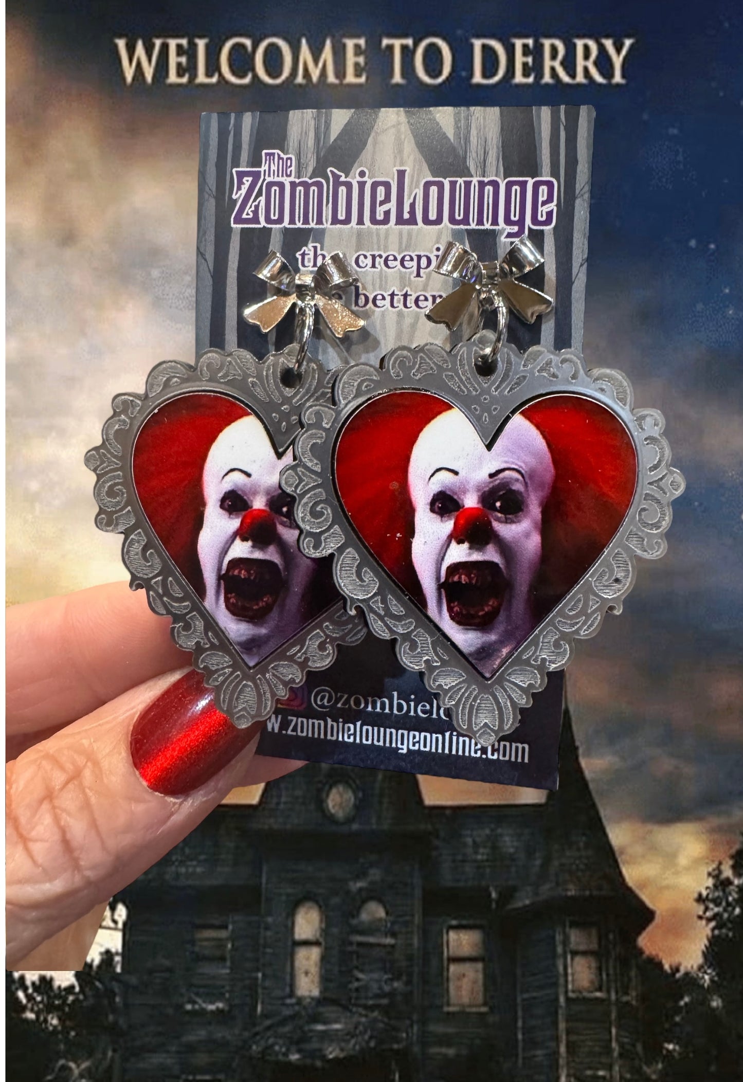 Valentines Engraved Heart Earrings