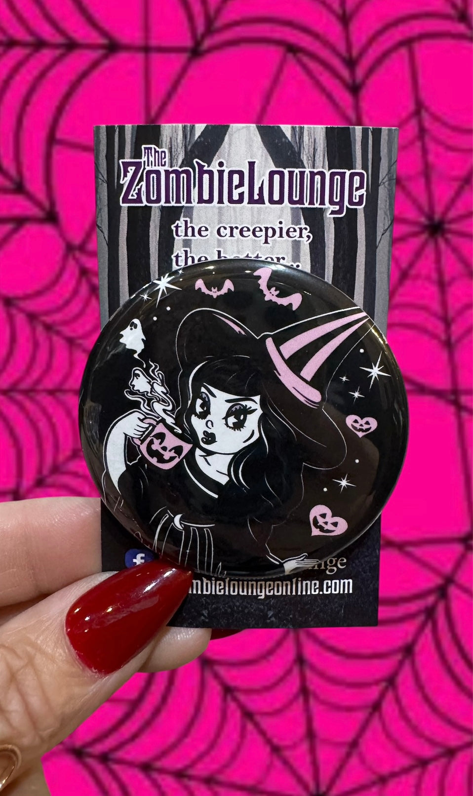 Pastel Witch Button