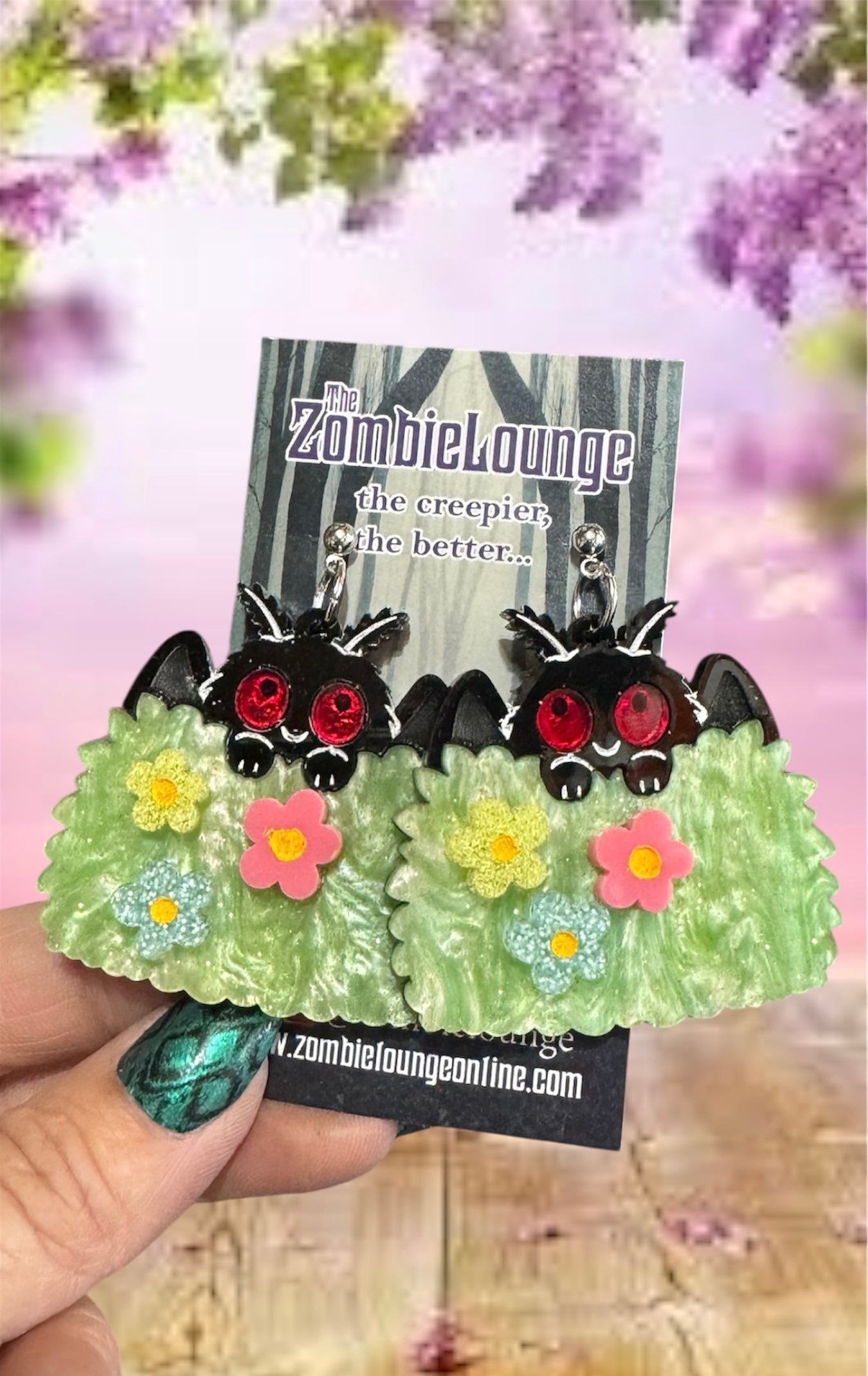 Spring Mothman Earrings