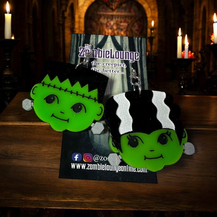 Kewpie Frankie and his Bride Earrings