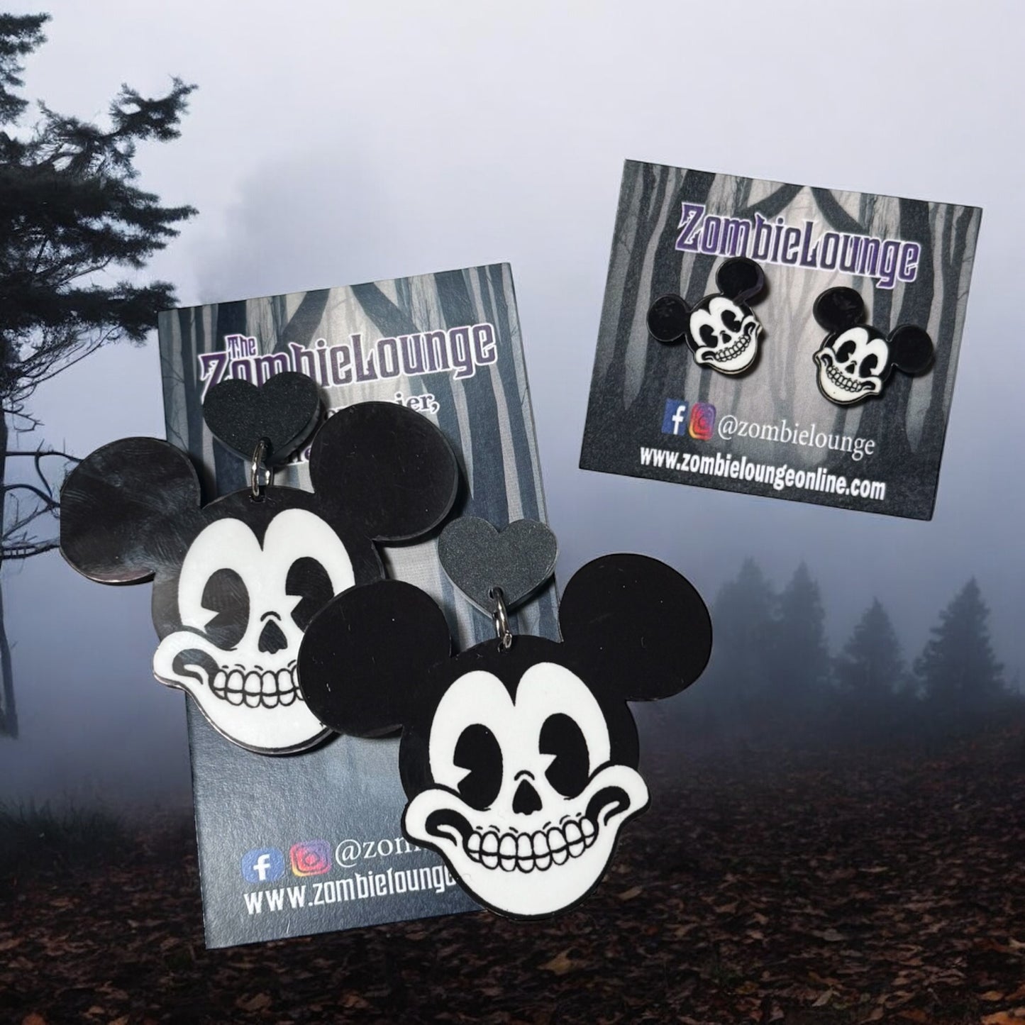 Skully Mouse Earrings