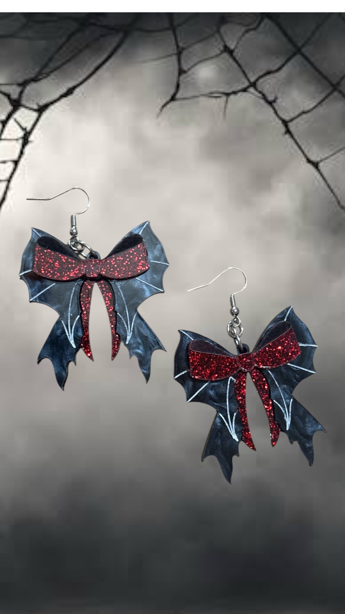 Gothic Bow Earrings