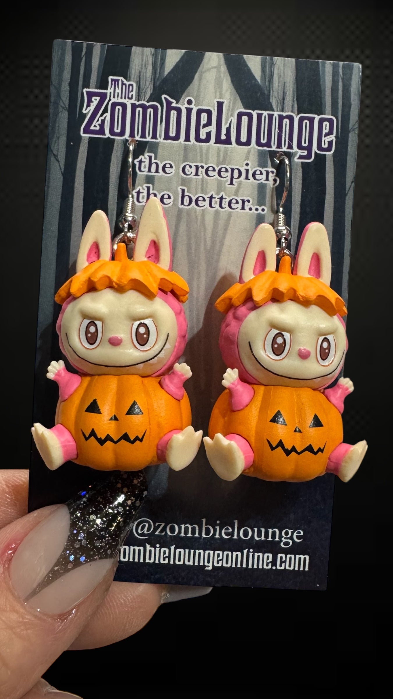 Halloween Monster Earrings or Keychain/bag charms