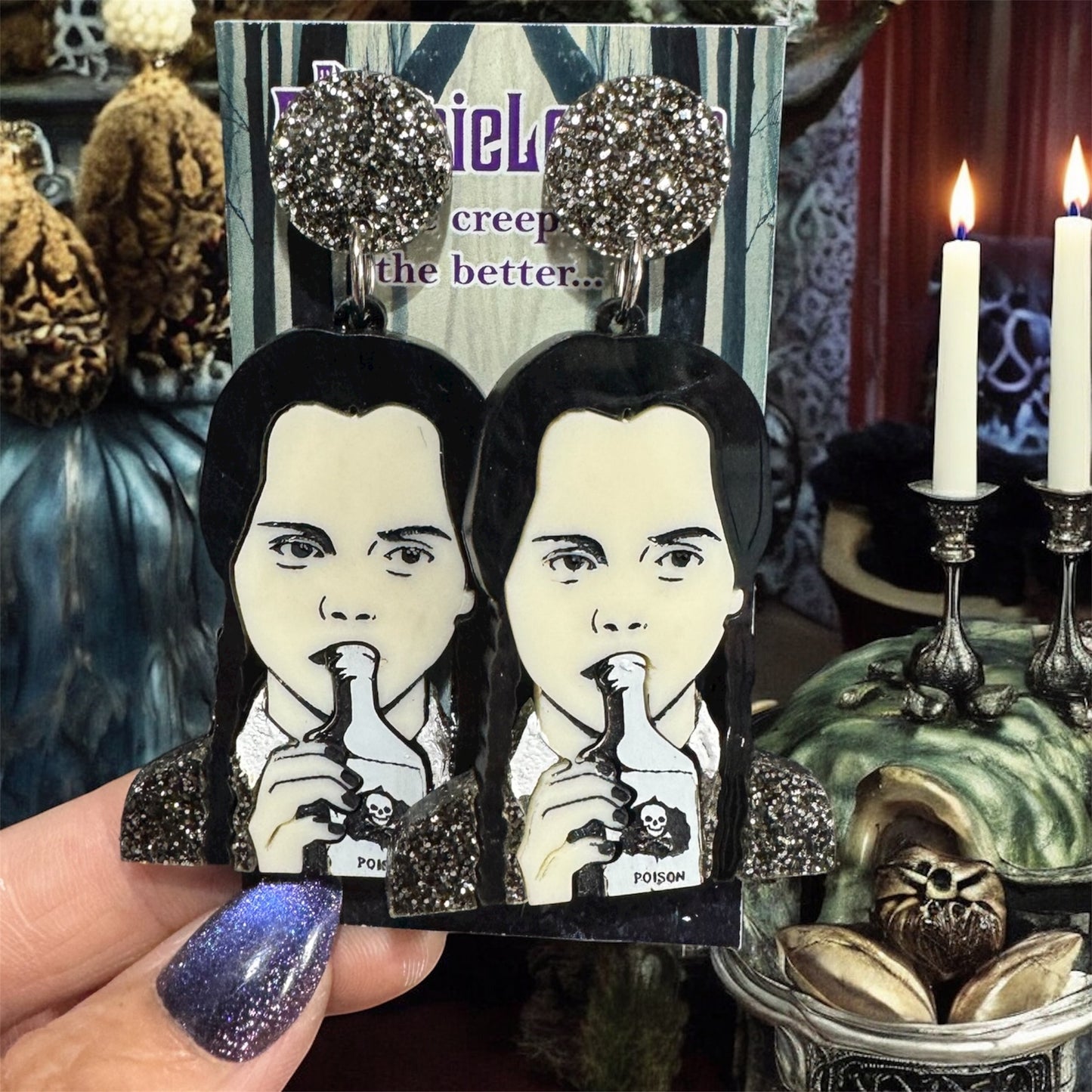 Wednesday Poison Earrings