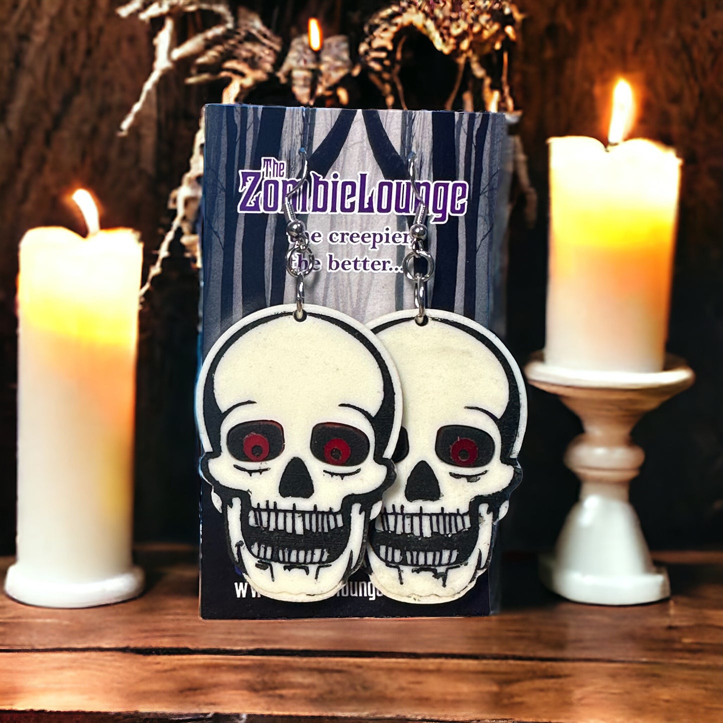 Vintage Style Skull Earrings