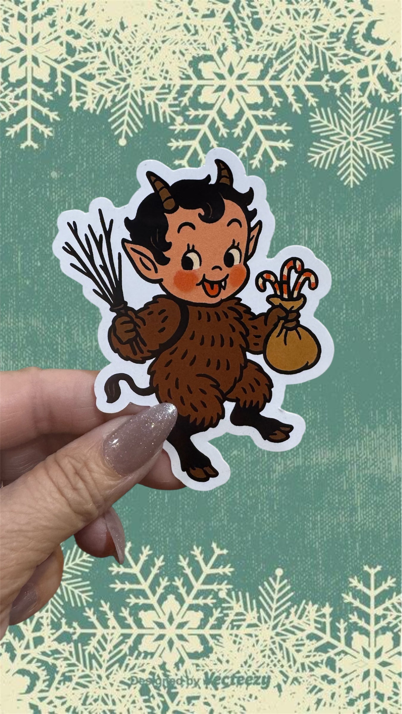 Krampus Kid Sticker