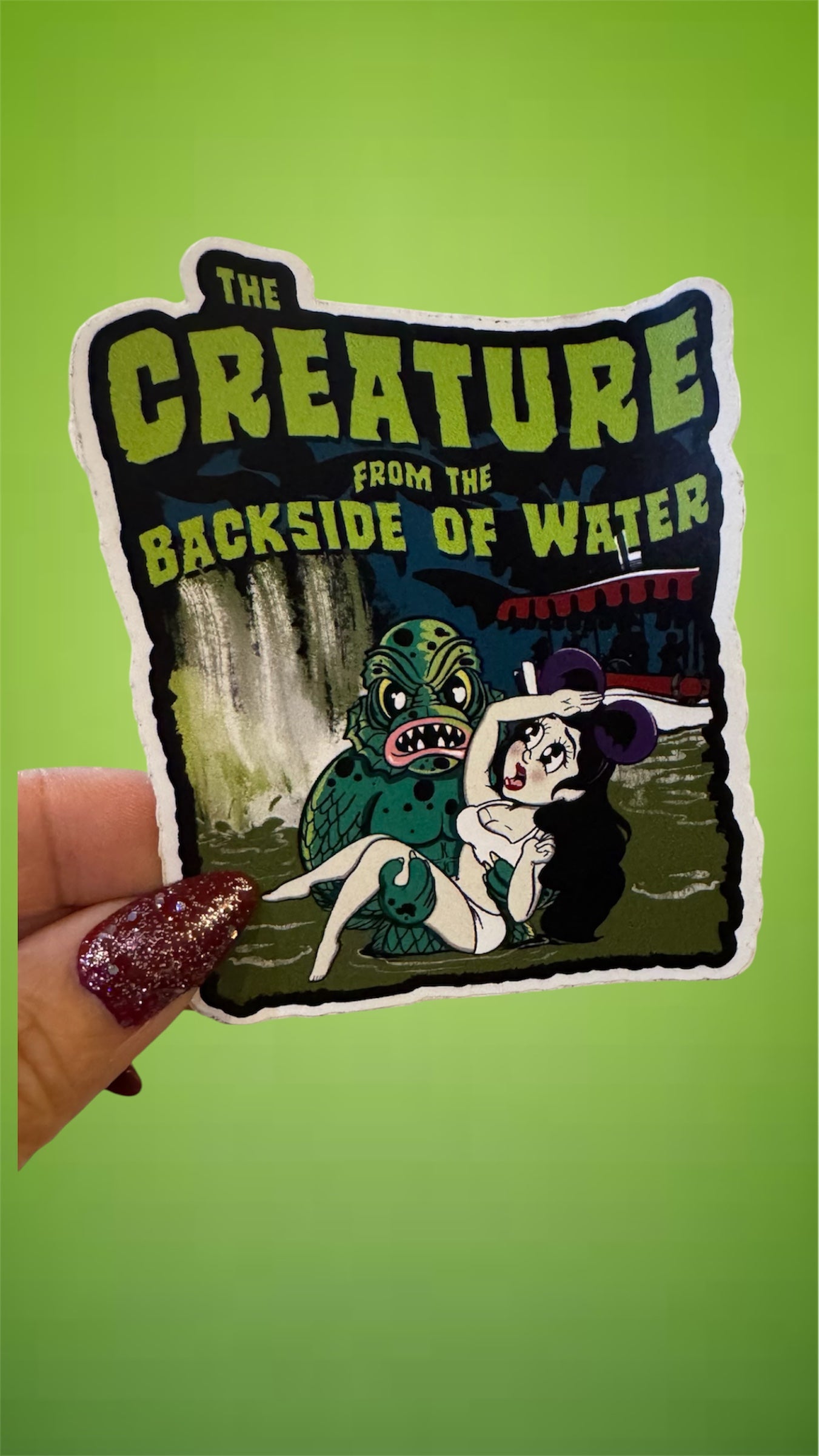 Creature from the Backside of Water Sticker