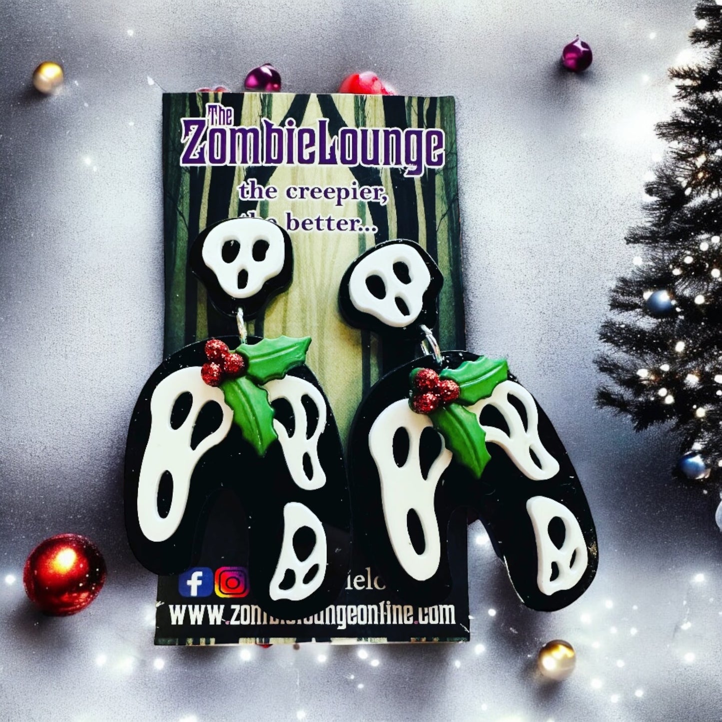 Creepmas Ghost Earrings