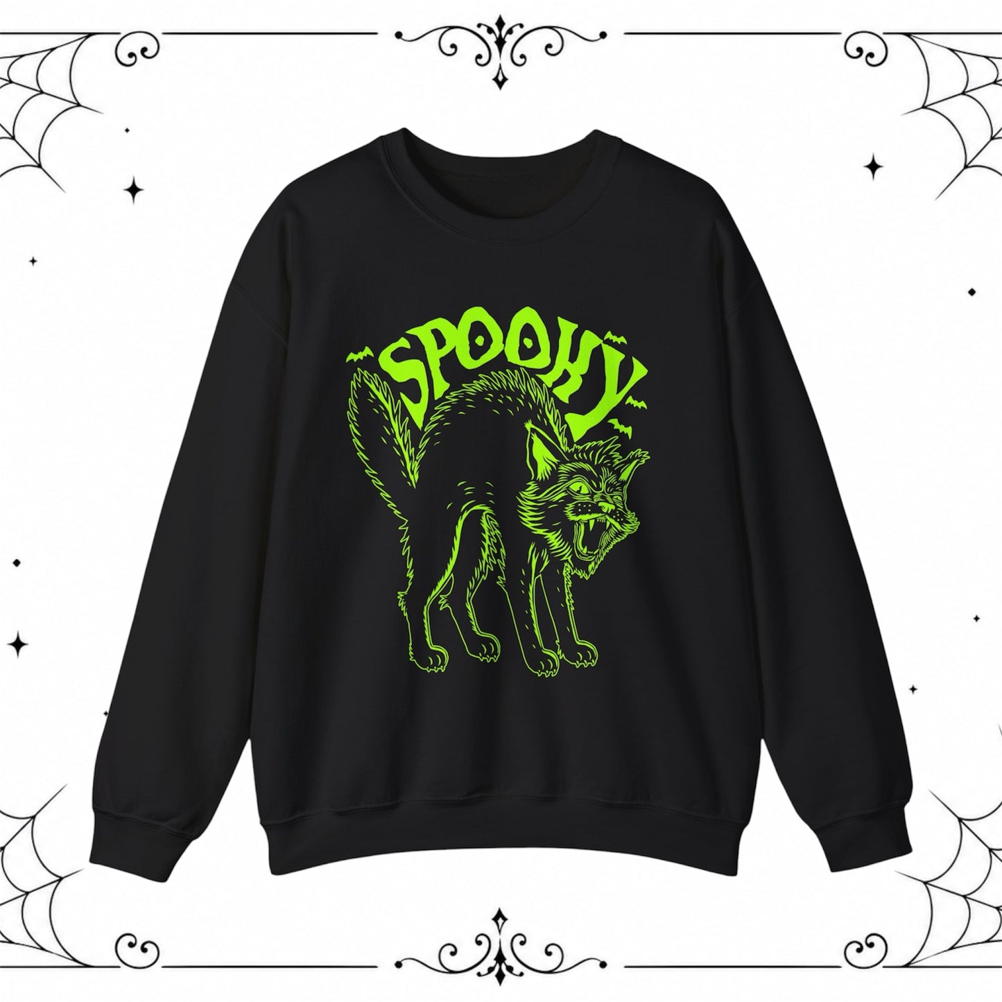Spooky Cat Crewneck Sweatshirt