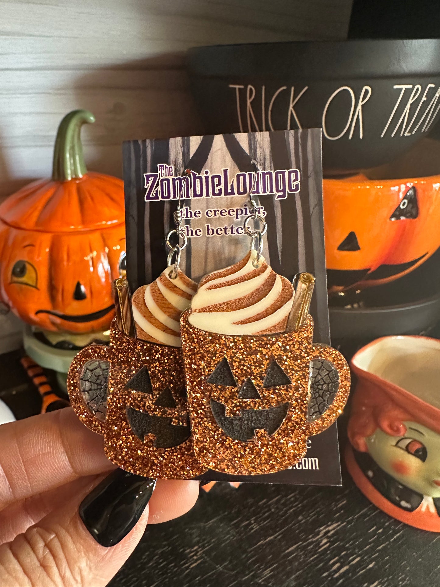 Spooky Latte Earrings