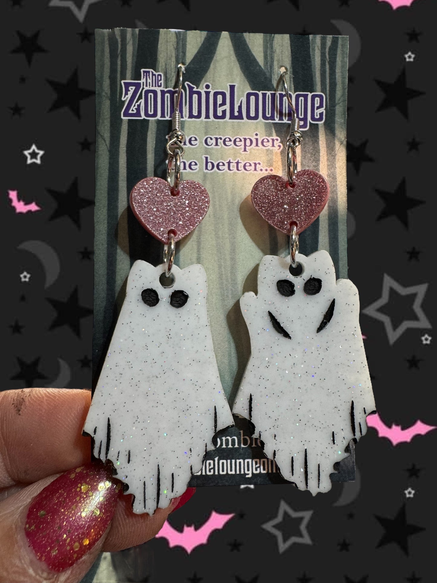 Ghost Kitty Earrings