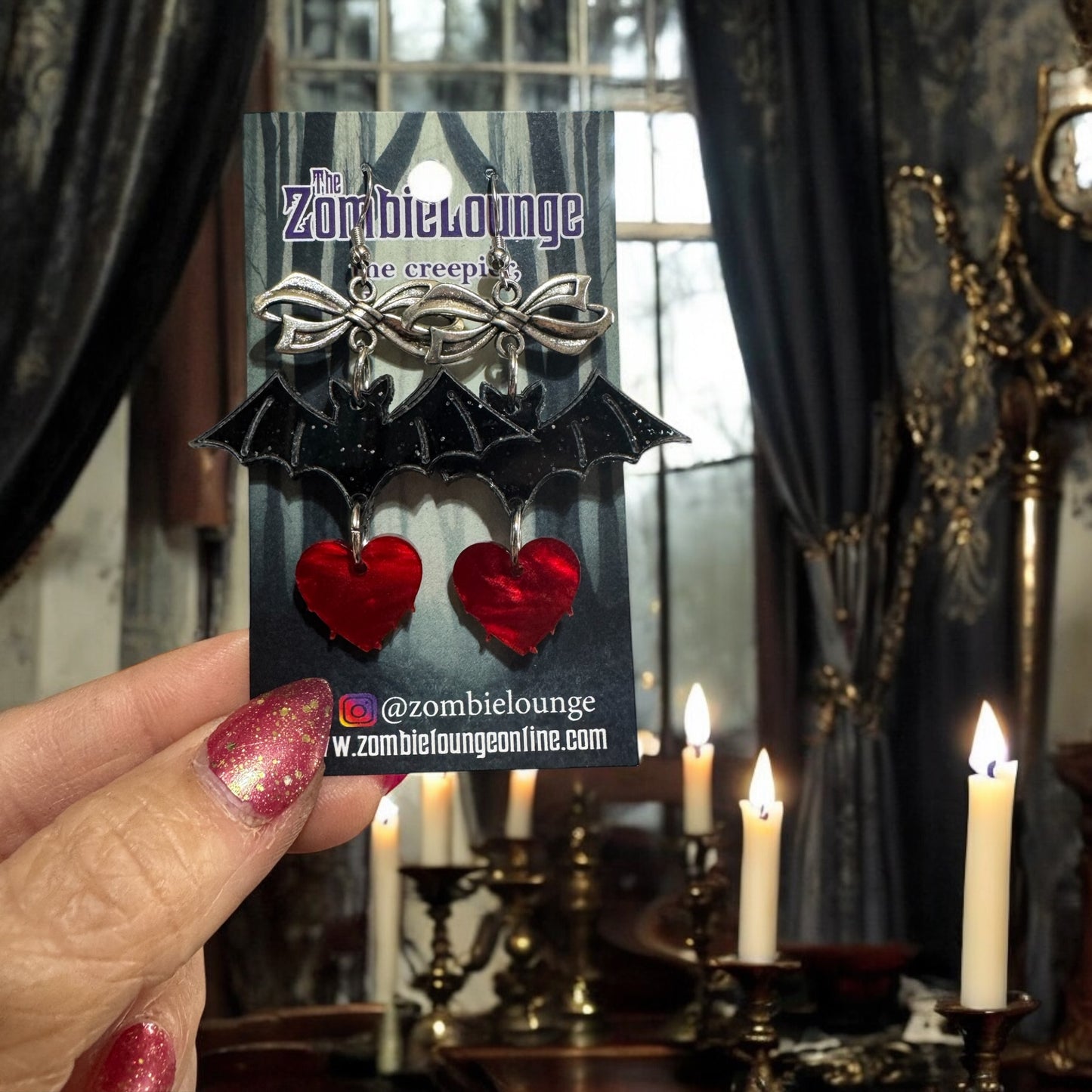 Valentine Bats Earrings