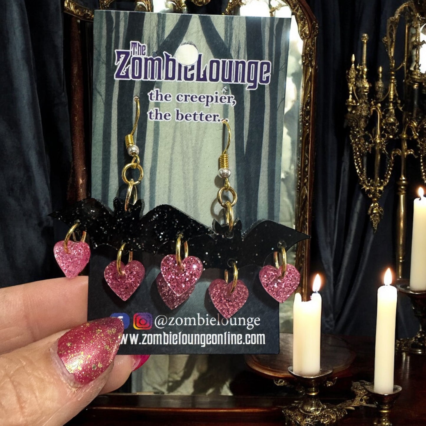 Valentine Bats Earrings