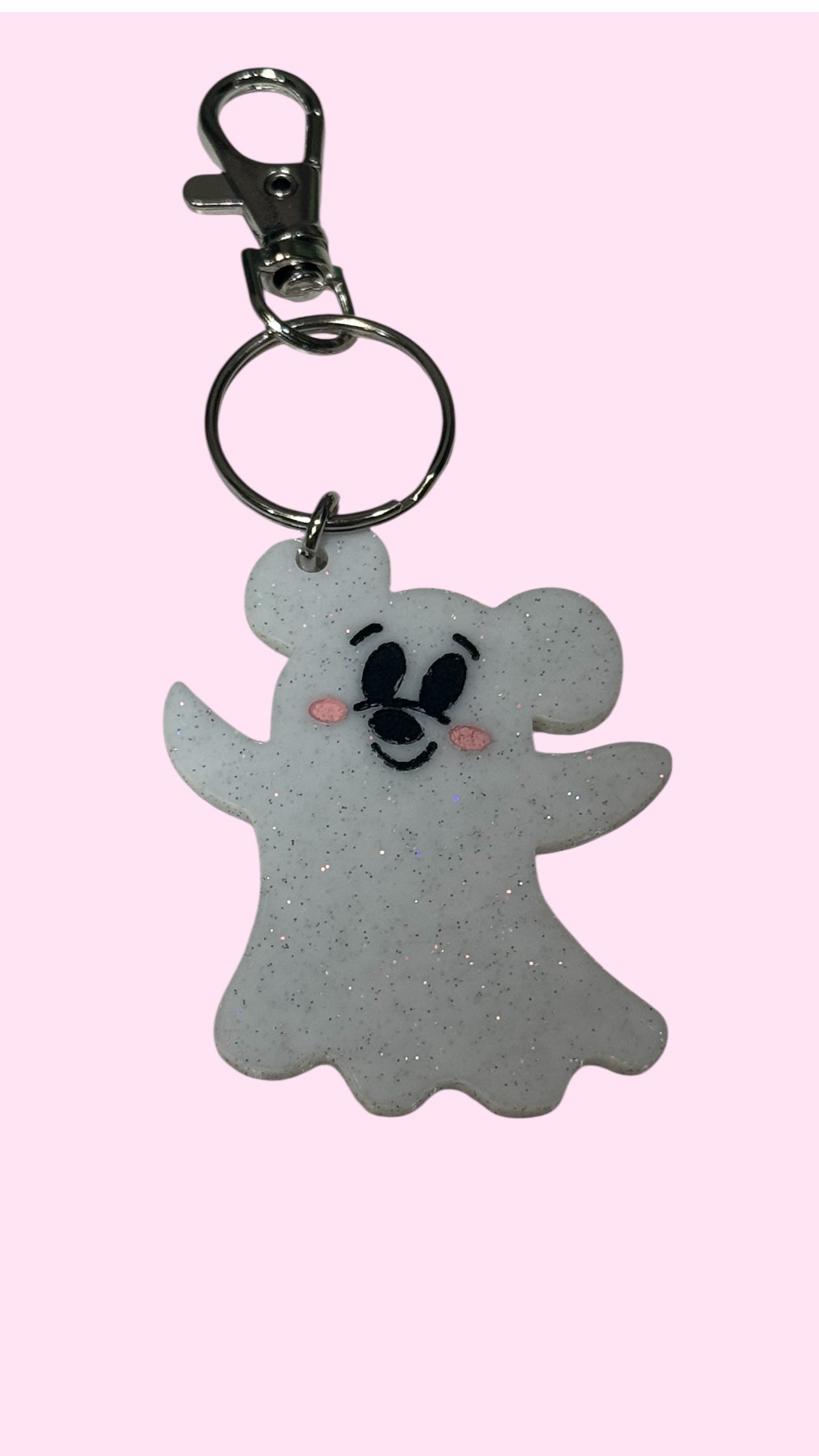Cutie Ghost Mouse Earrings or keychain