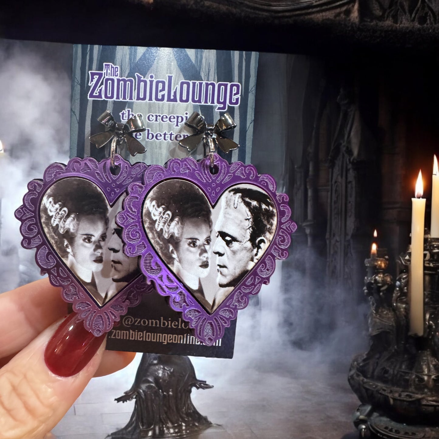 Valentines Engraved Heart Earrings
