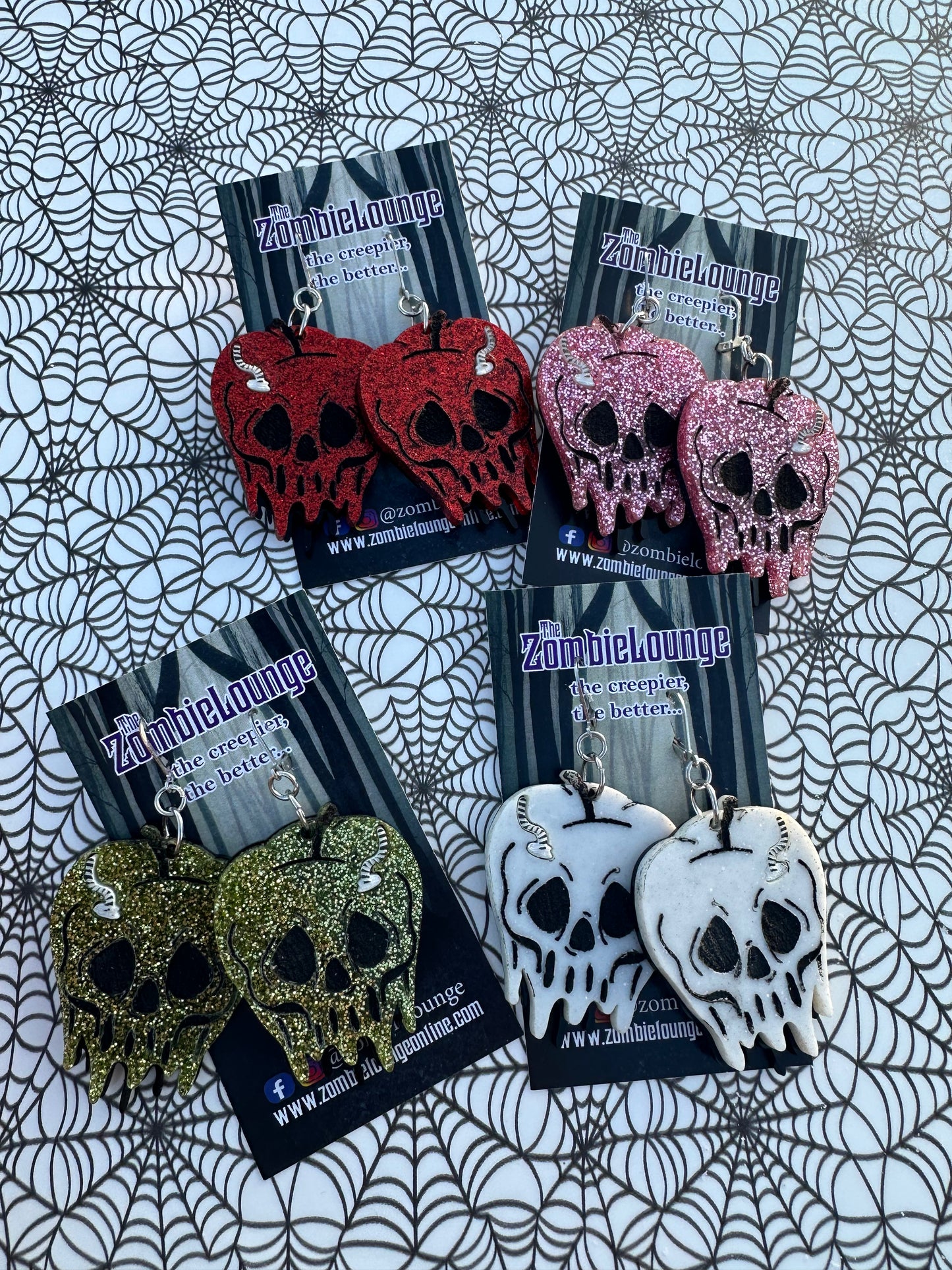 Creepy Poison Apple Earrings