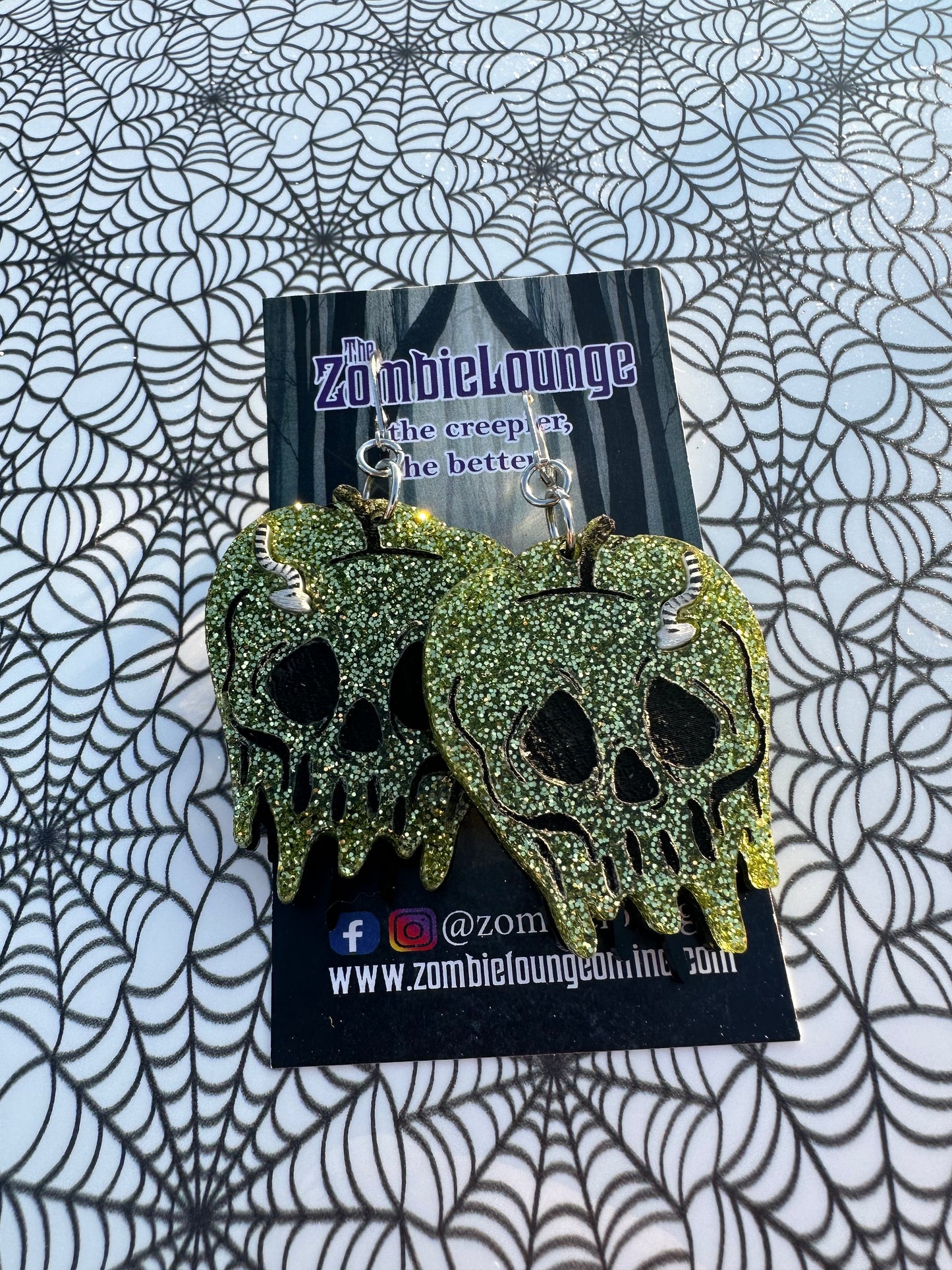 Creepy Poison Apple Earrings