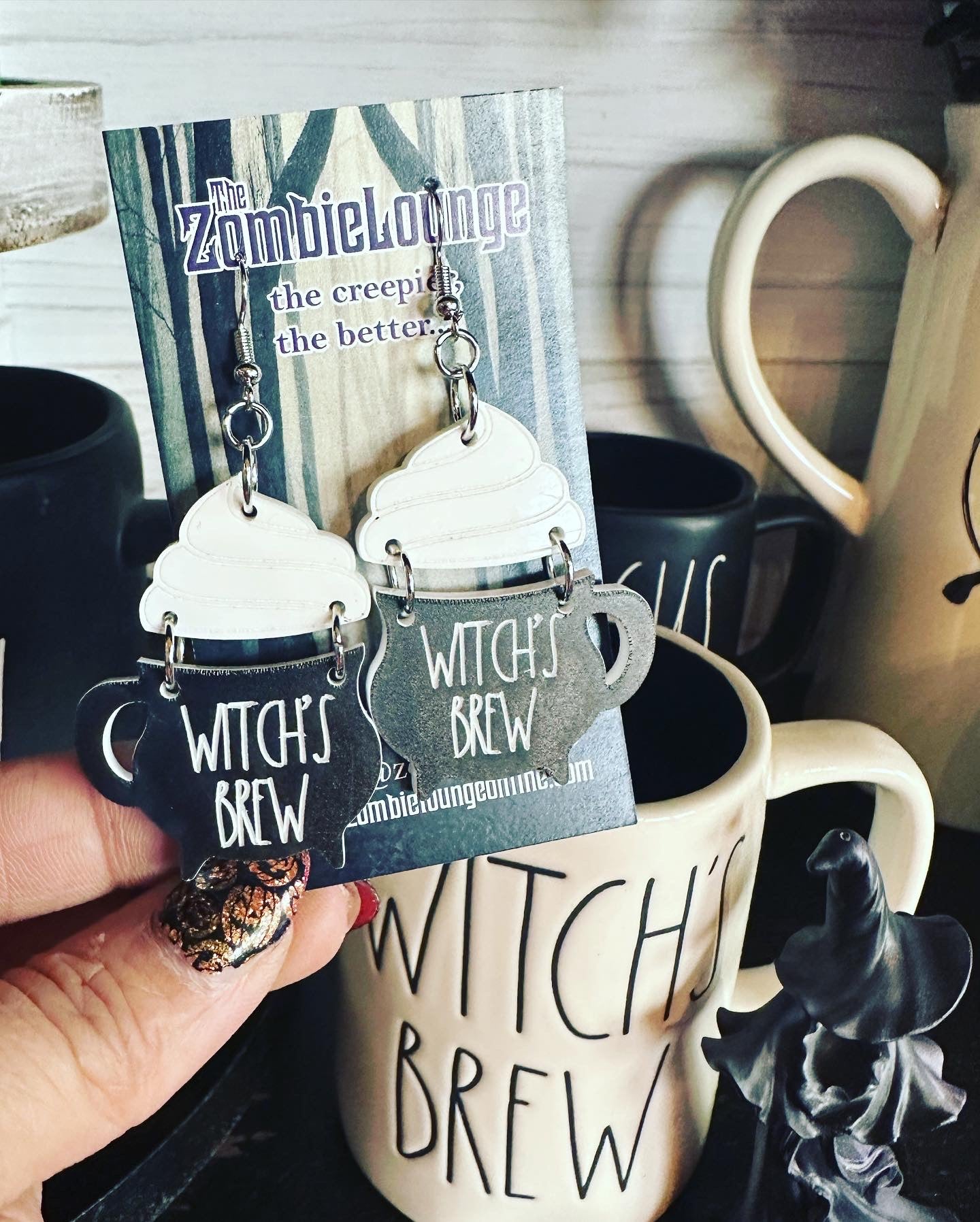 Cauldron Coffee Earrings