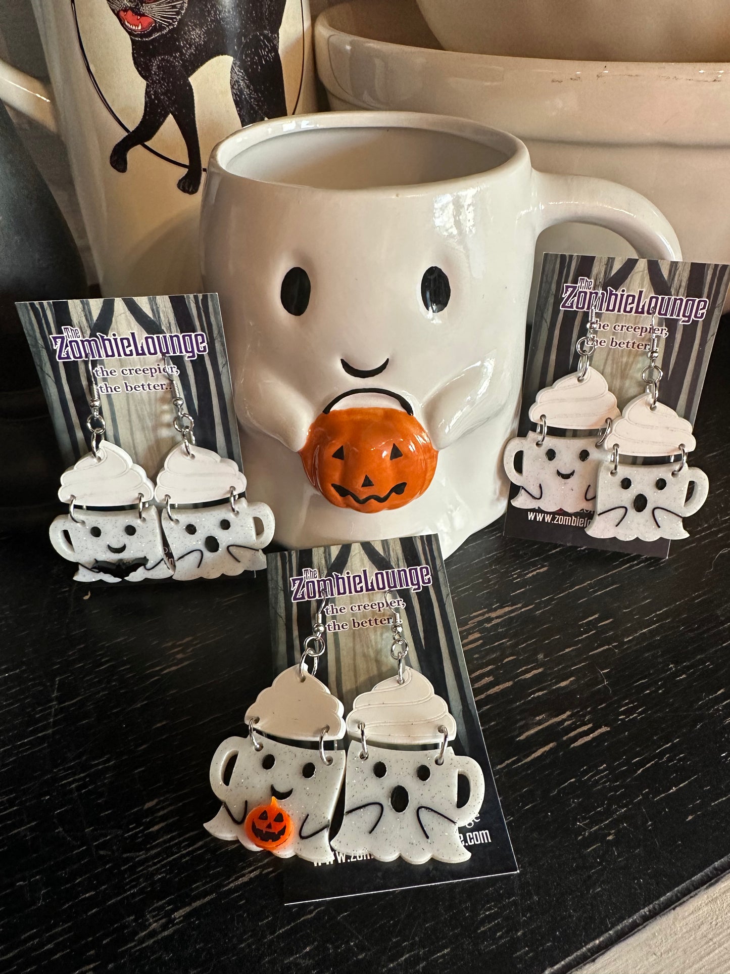Ghost Mug Earrings