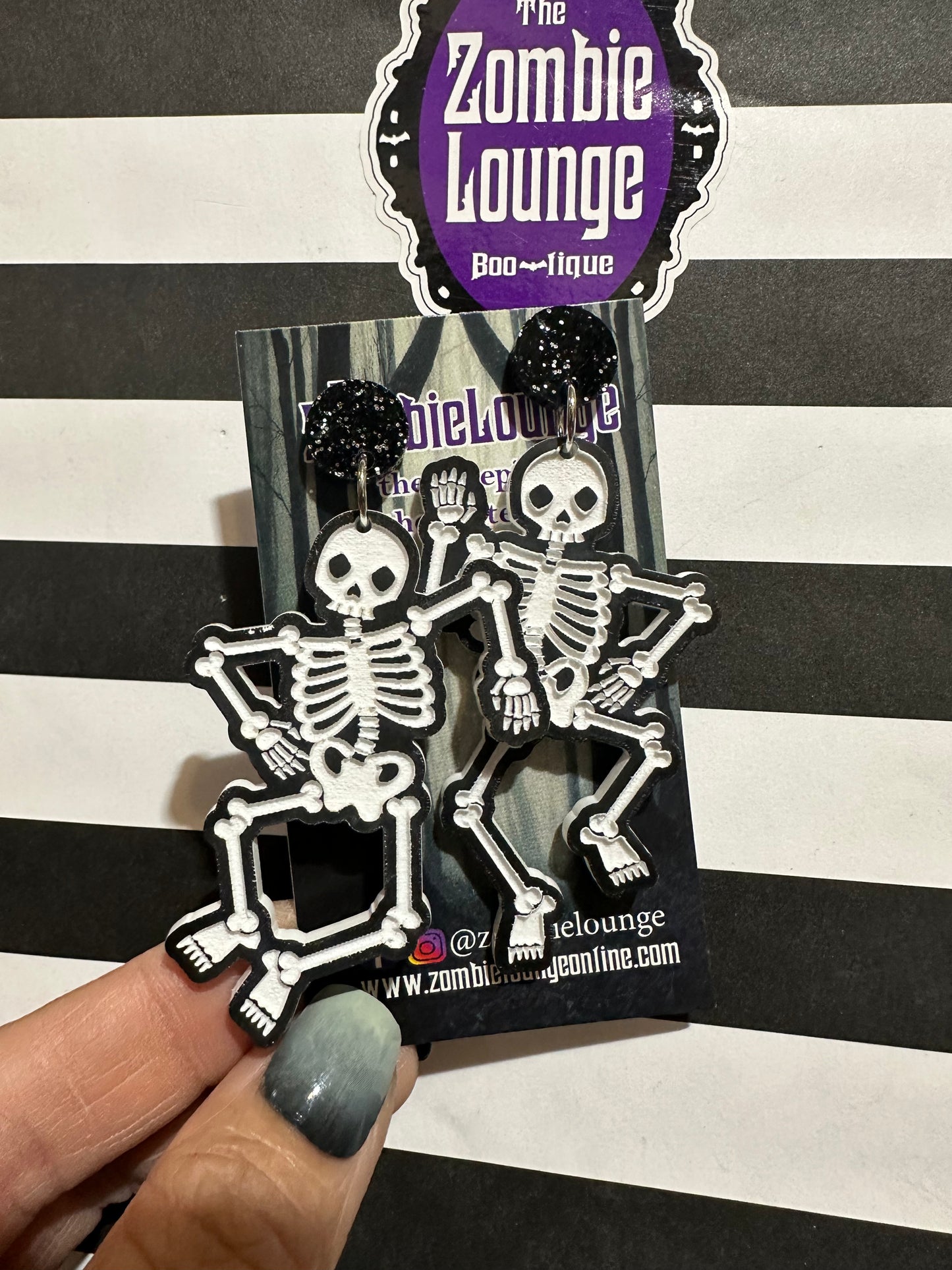 Spooky Scary Skeleton Earrings