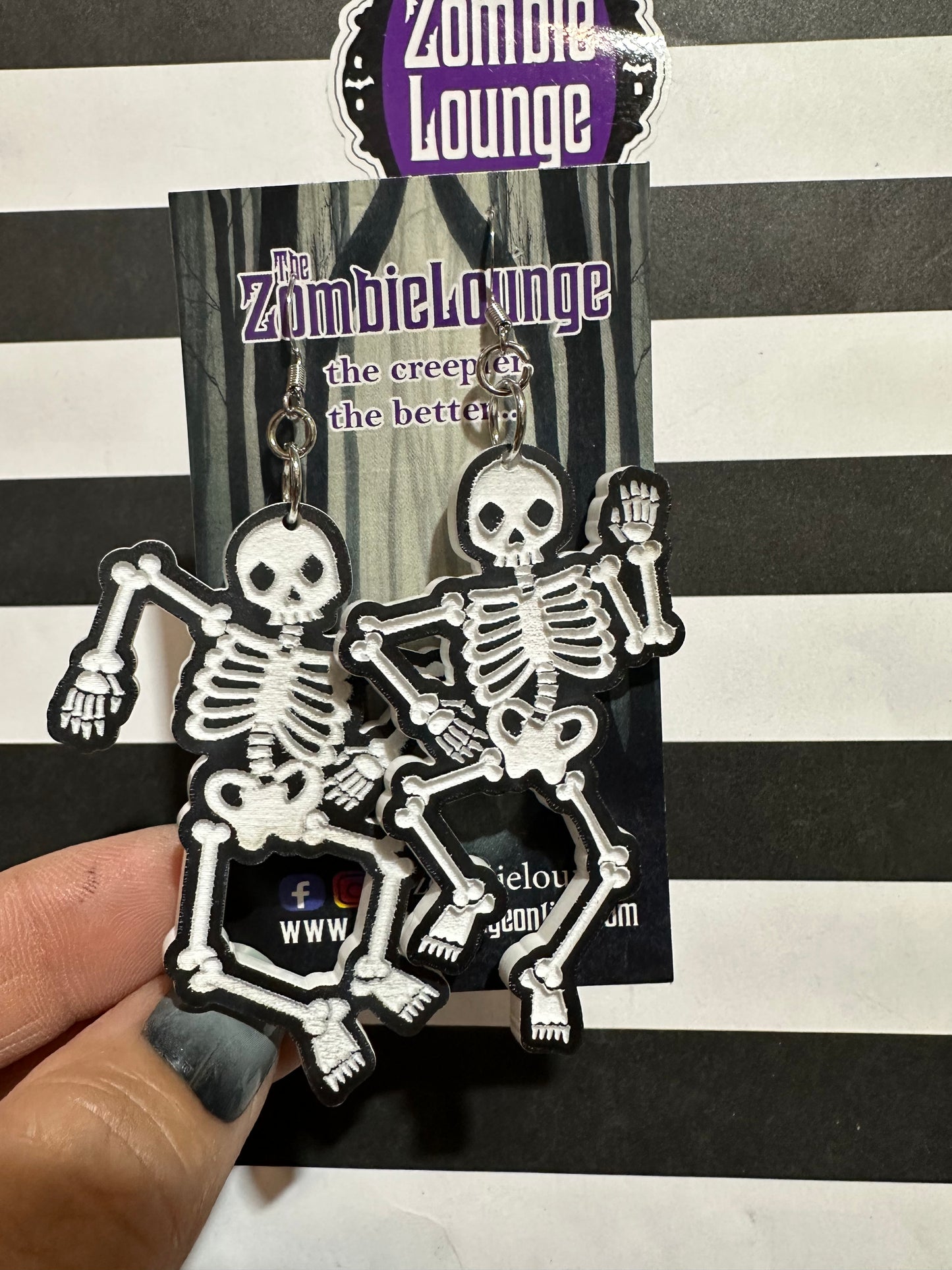 Spooky Scary Skeleton Earrings