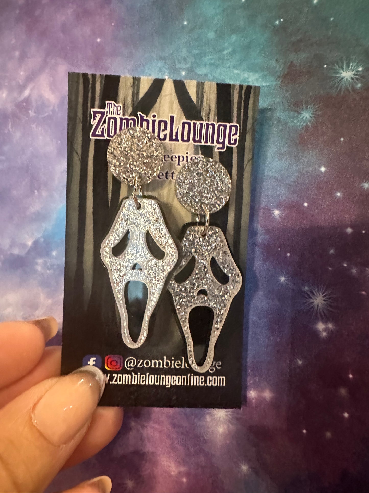 Ghost Mask Earrings
