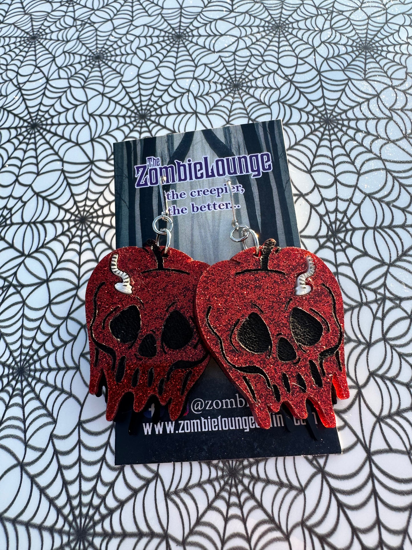 Creepy Poison Apple Earrings