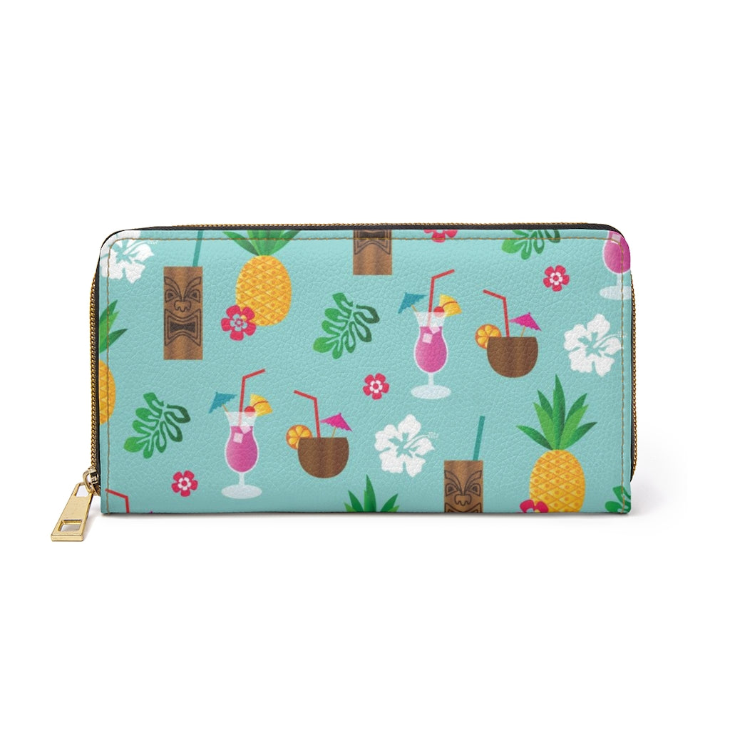 Tiki and Mai-tai time Zipper Wallet