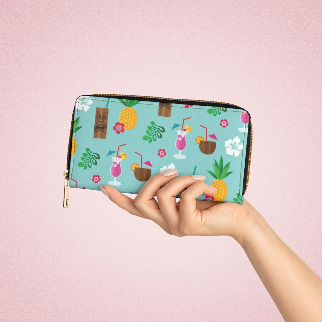 Tiki and Mai-tai time Zipper Wallet