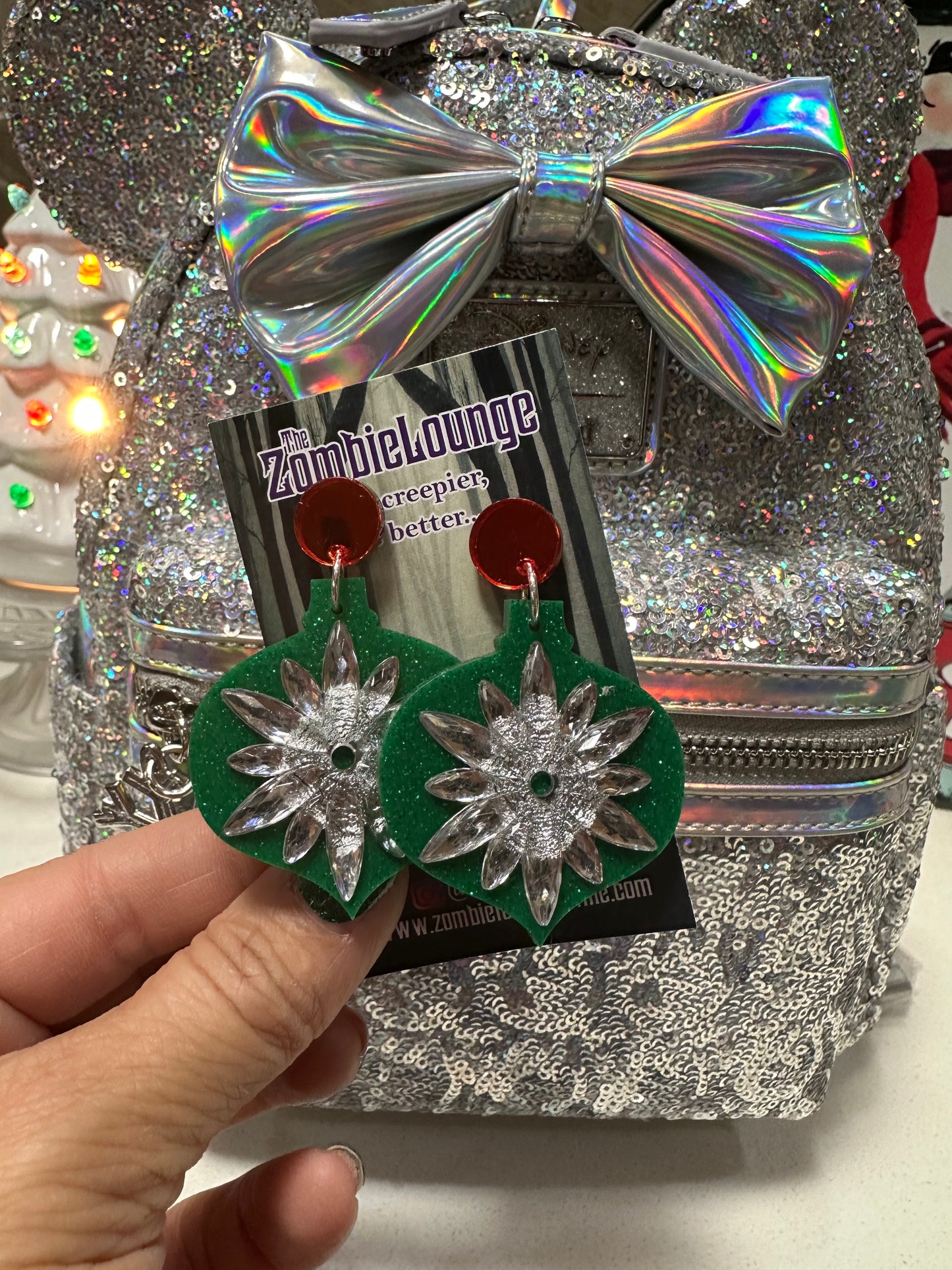 Retro Christmas Ornament Earrings