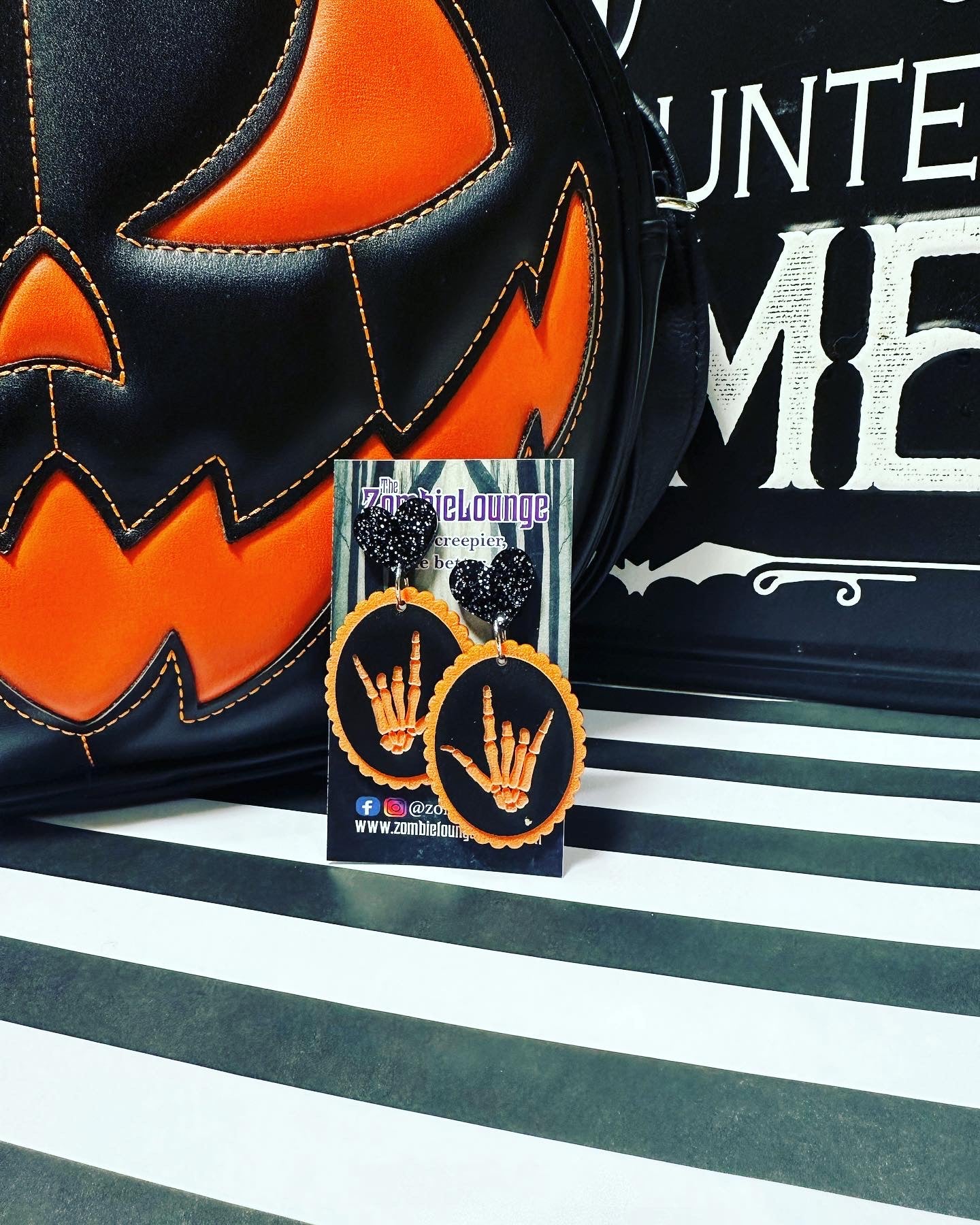 Valentines Skeleton Hands Earrings