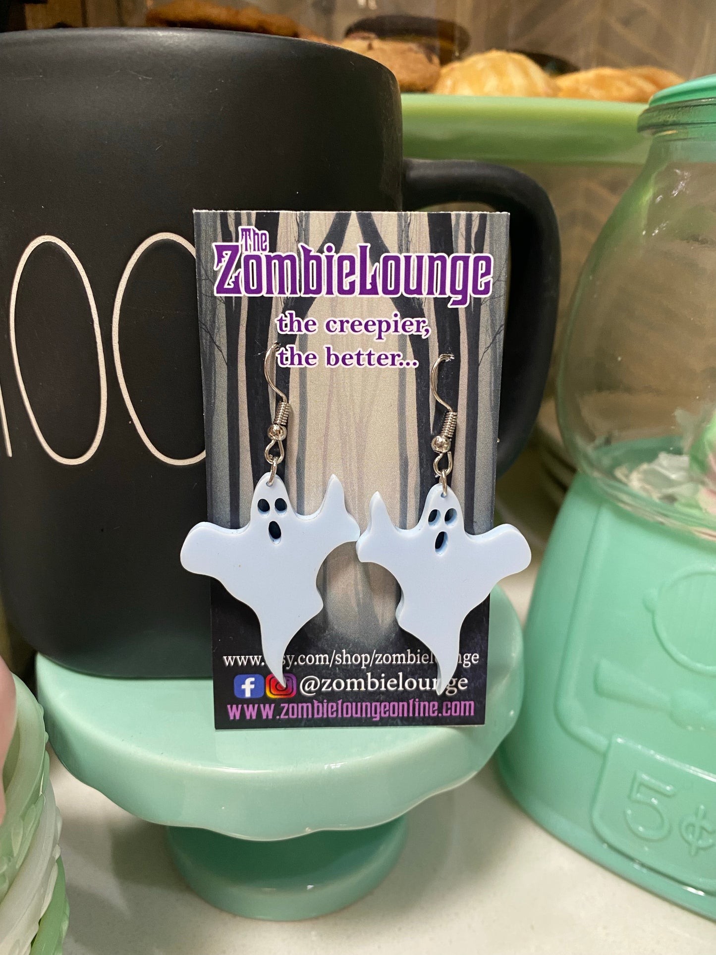 Pastel Hanging Ghost Earrings