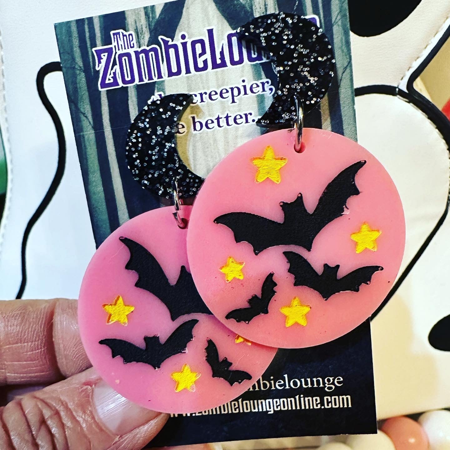 Pastel Bats and Stars Earrings