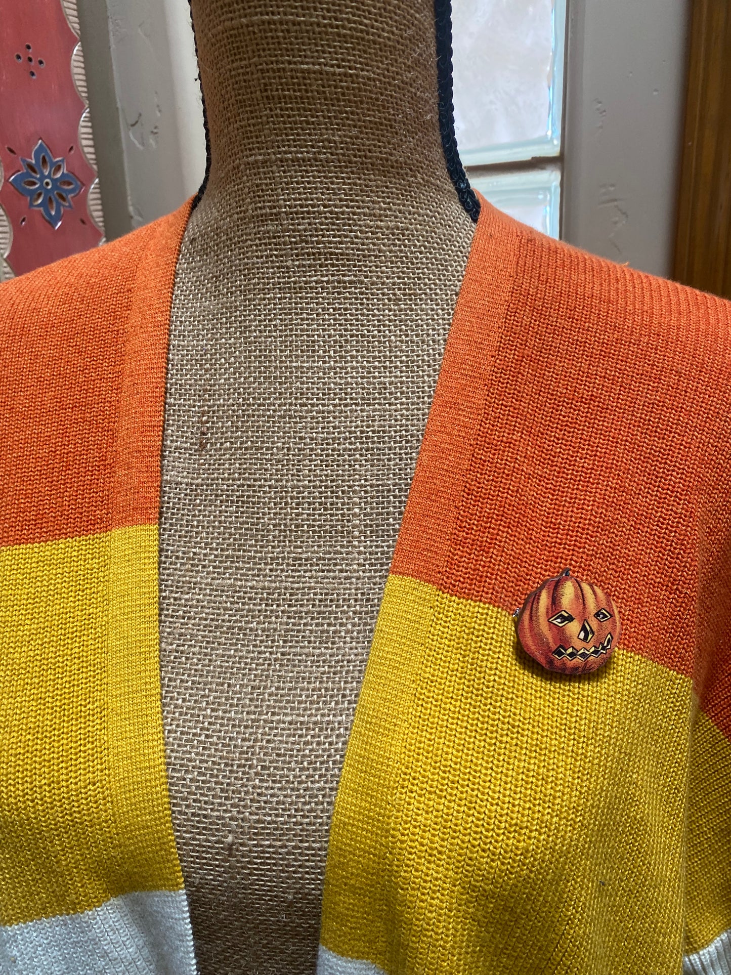 Vintage Halloween Pumpkin Brooch