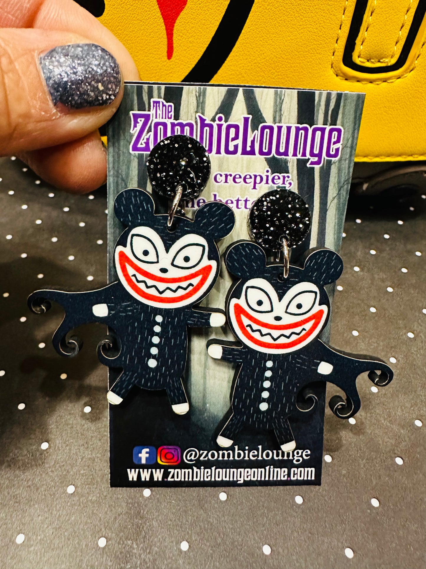 Vampire Teddy and Duck Earrings